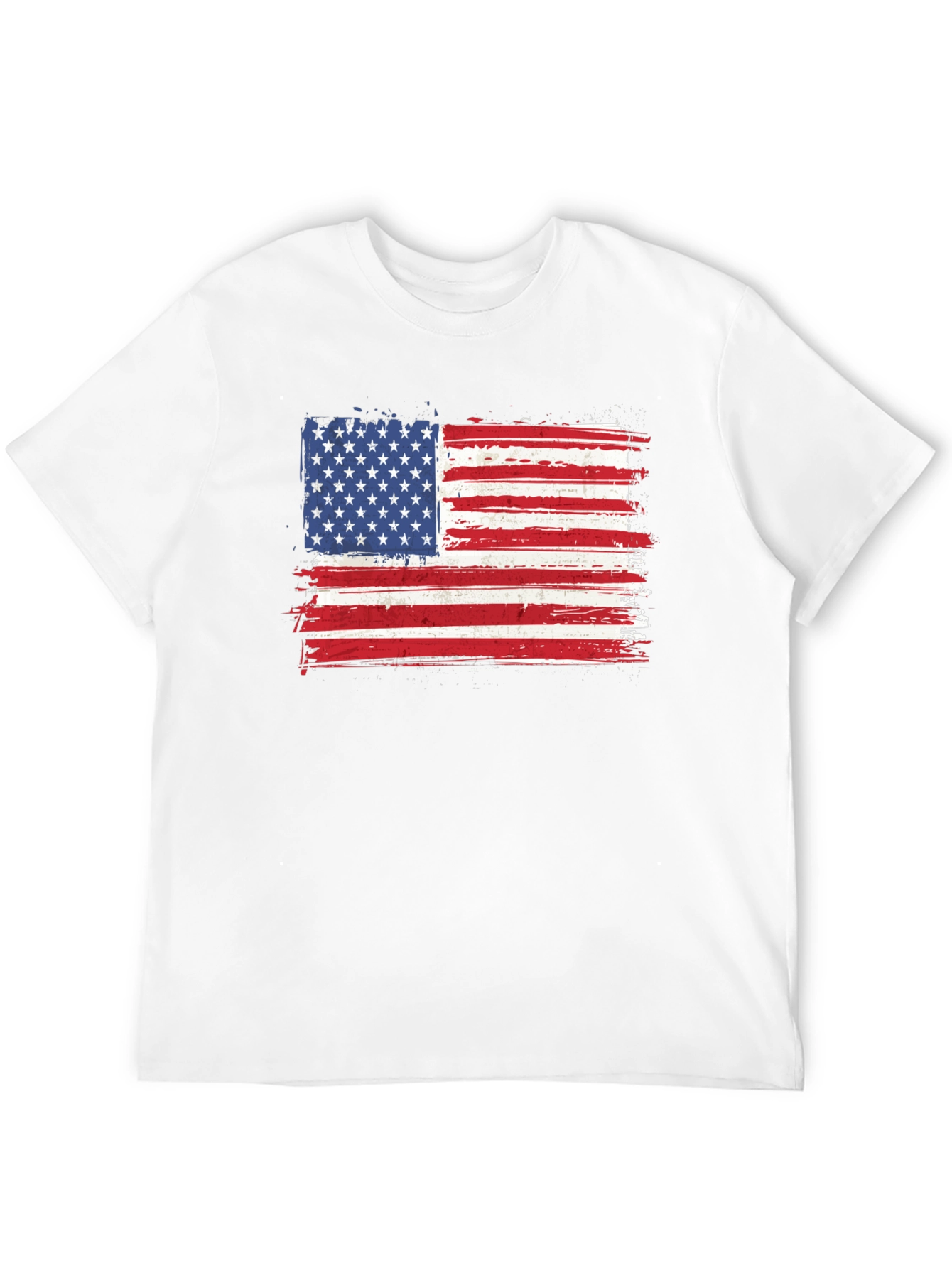 American Flag Graphic Tee - Distressed Patriotic Shirt