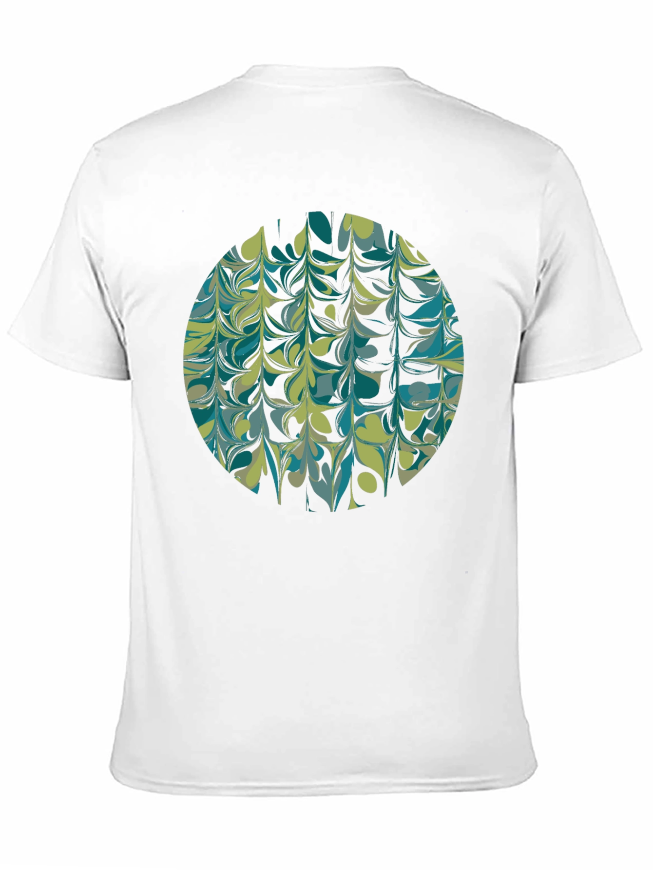 Abstract Marble Circle Graphic Tee - Black
