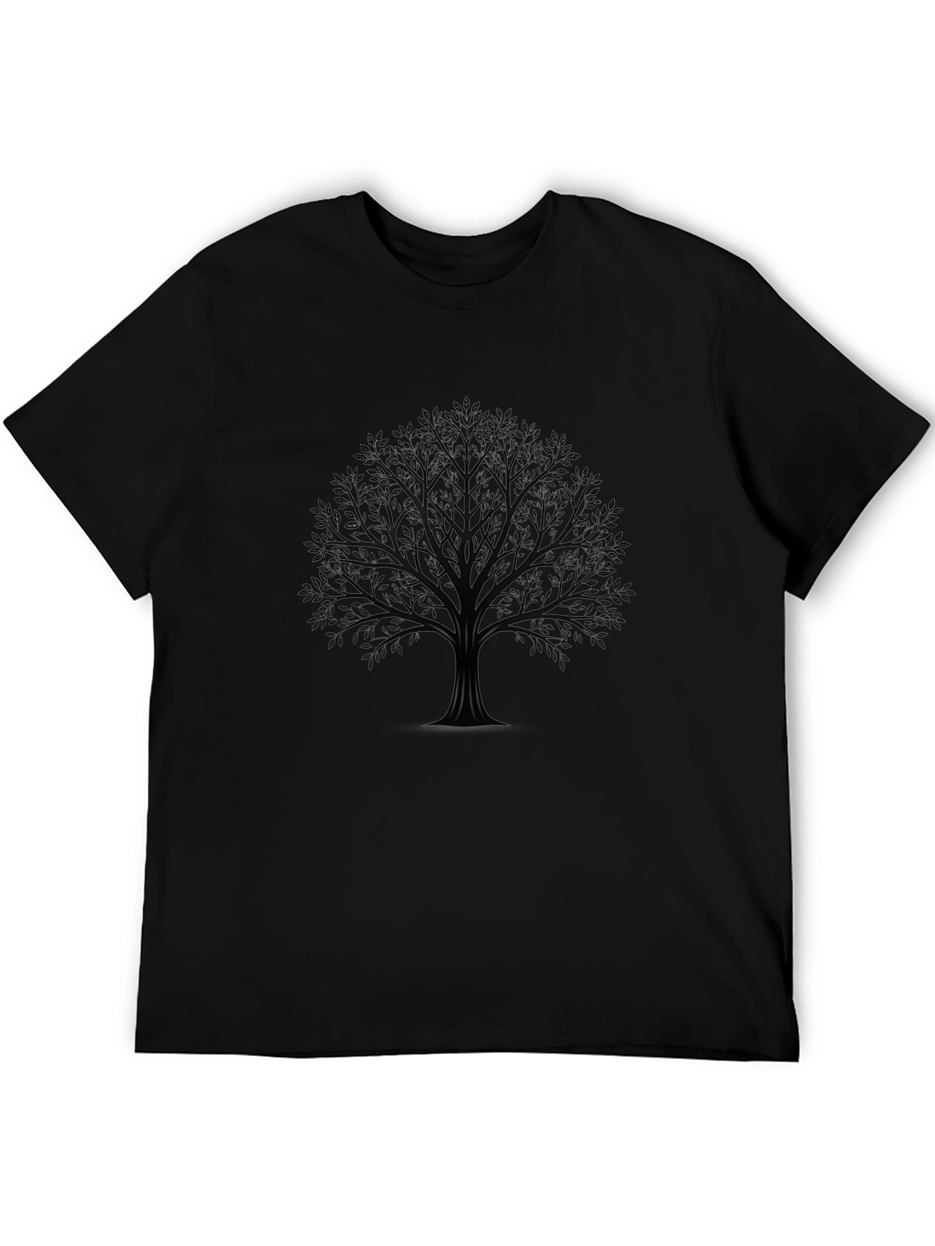 Mens Black Tree Graphic T-Shirt