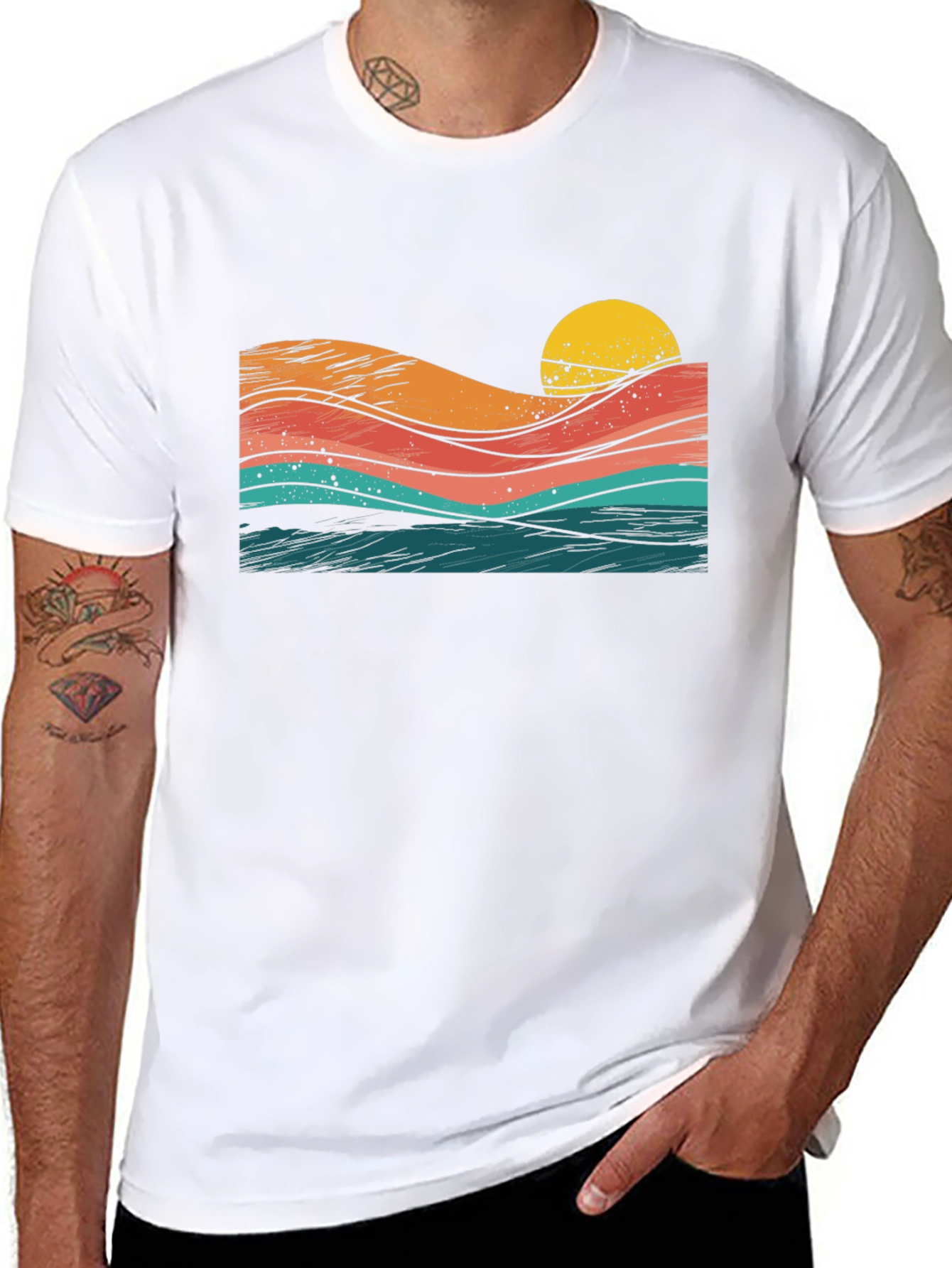 Retro Sunset Wave T-Shirt