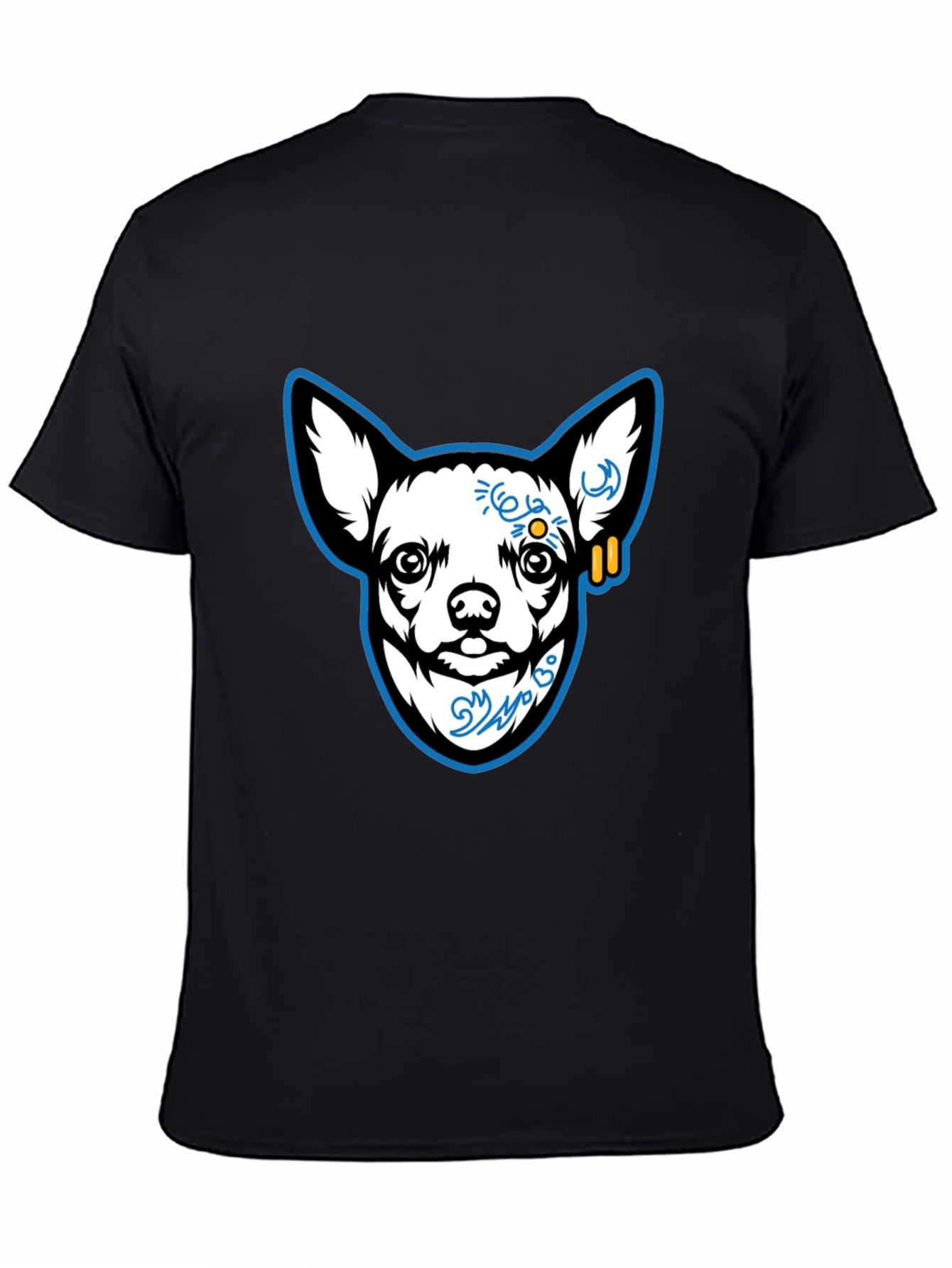 Cool Chihuahua Graphic Black T-Shirt
