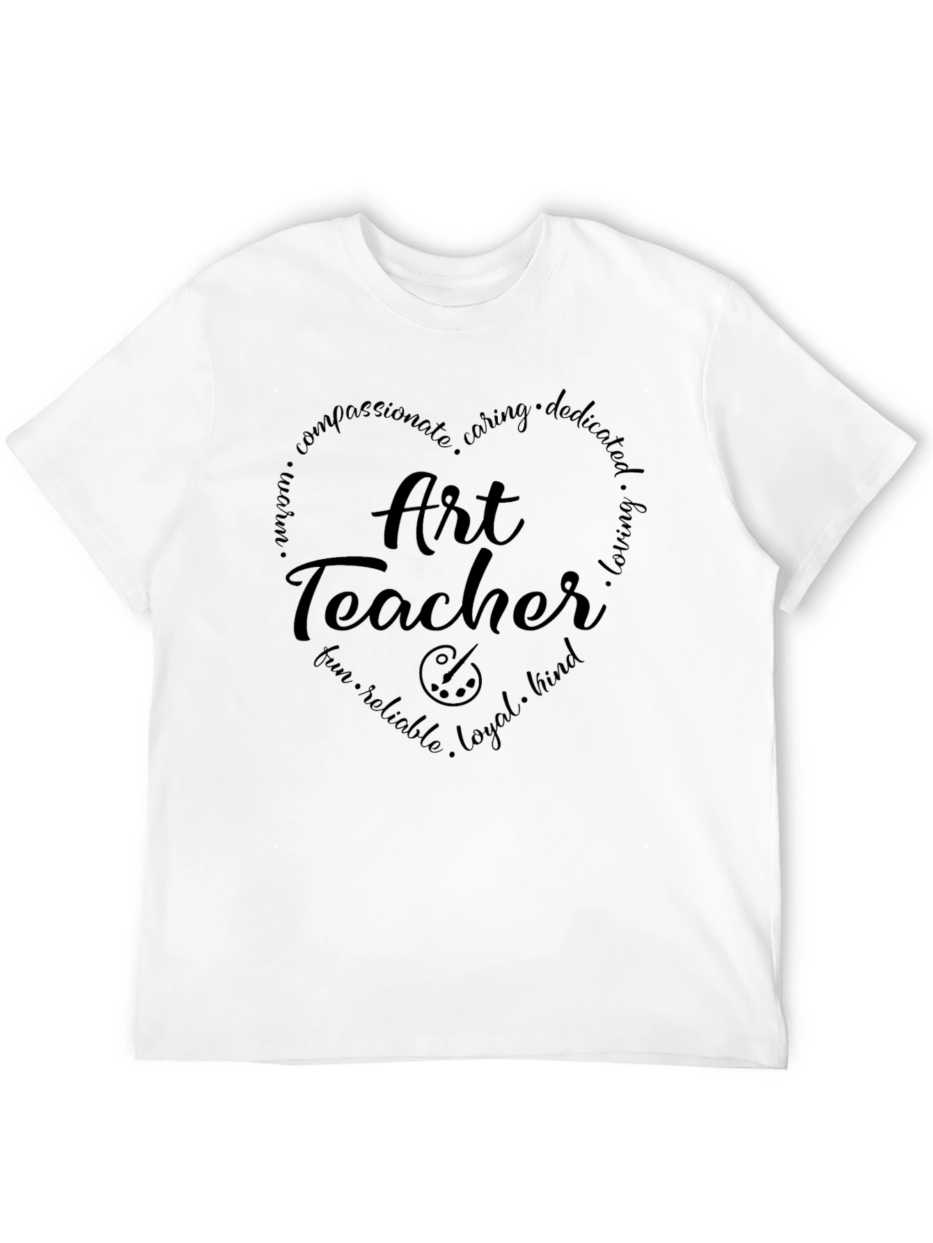 Art Teacher Heart Graphic Tee