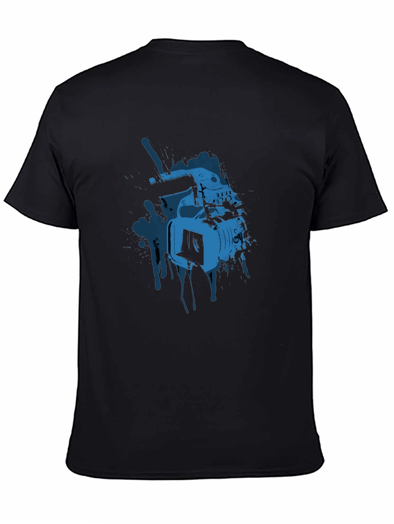 Cool Camera Graphic Tee - Black Cotton T-Shirt