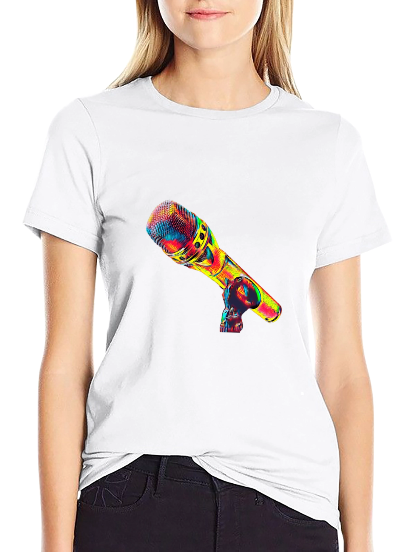 Vivid Microphone Graphic Tee - Music Lovers Apparel