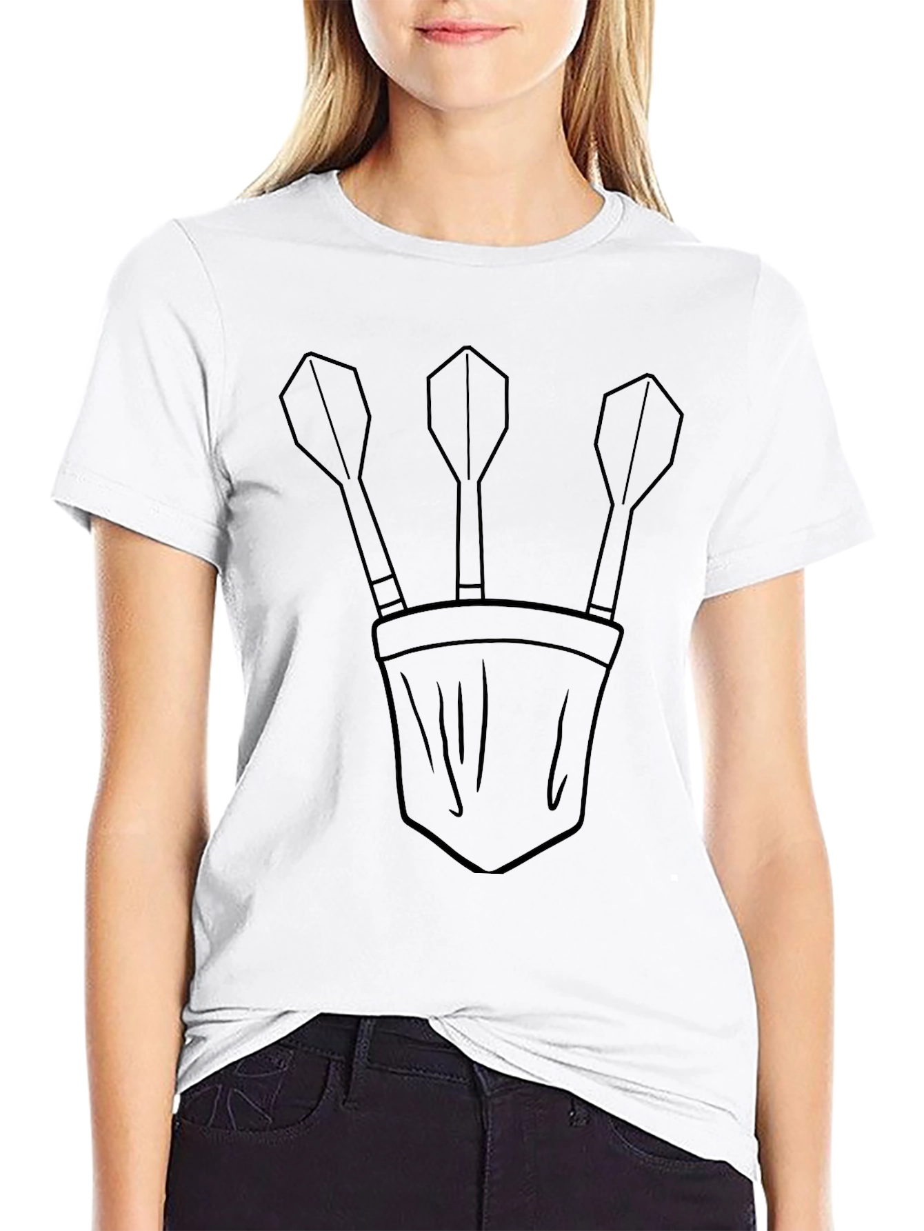 Darts in Pocket Graphic T-Shirt - Casual Tee