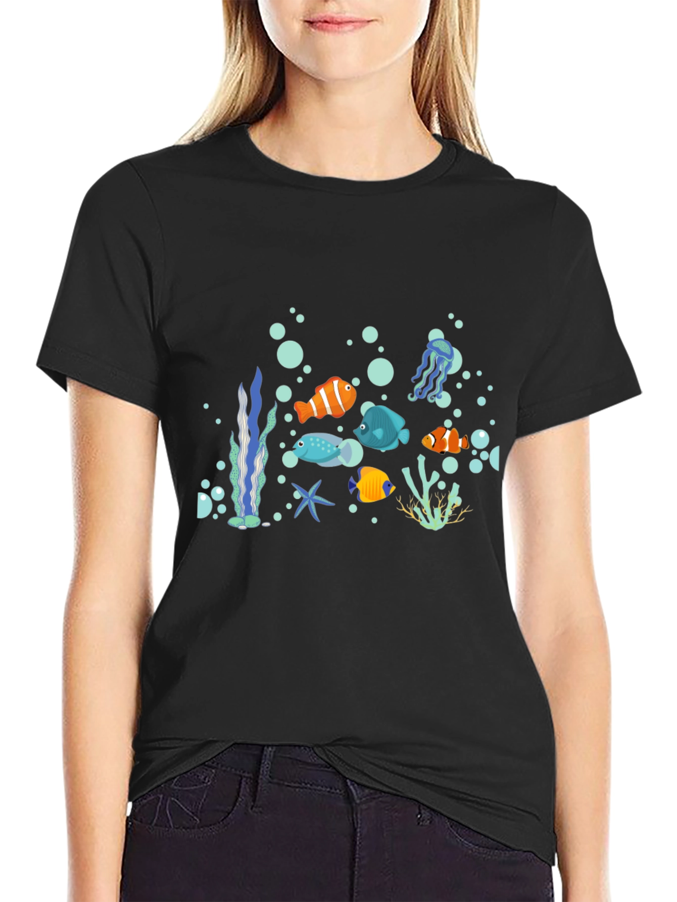 Ocean Life Graphic Print Tee
