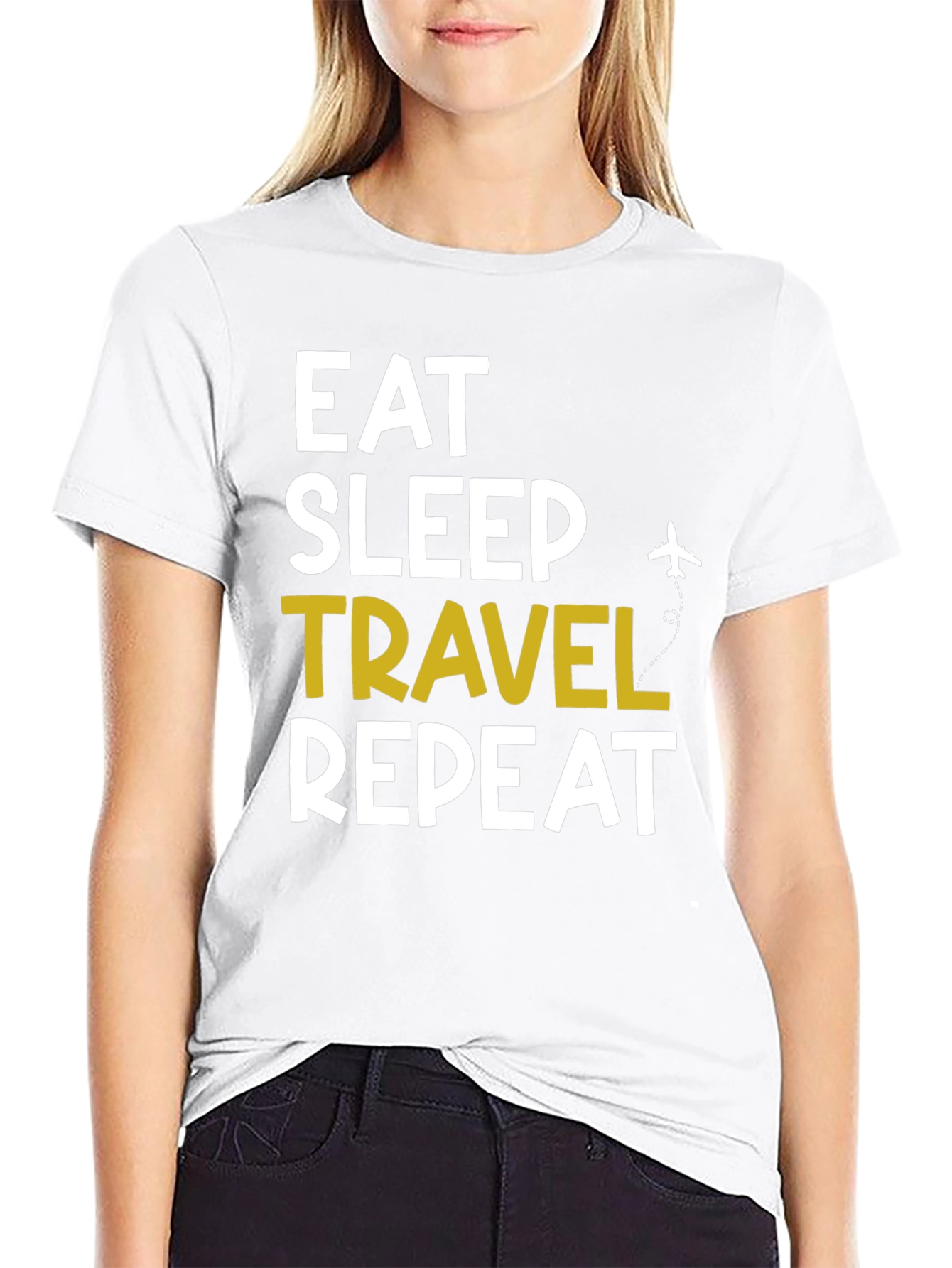Eat Sleep Travel Repeat Graphic Tee