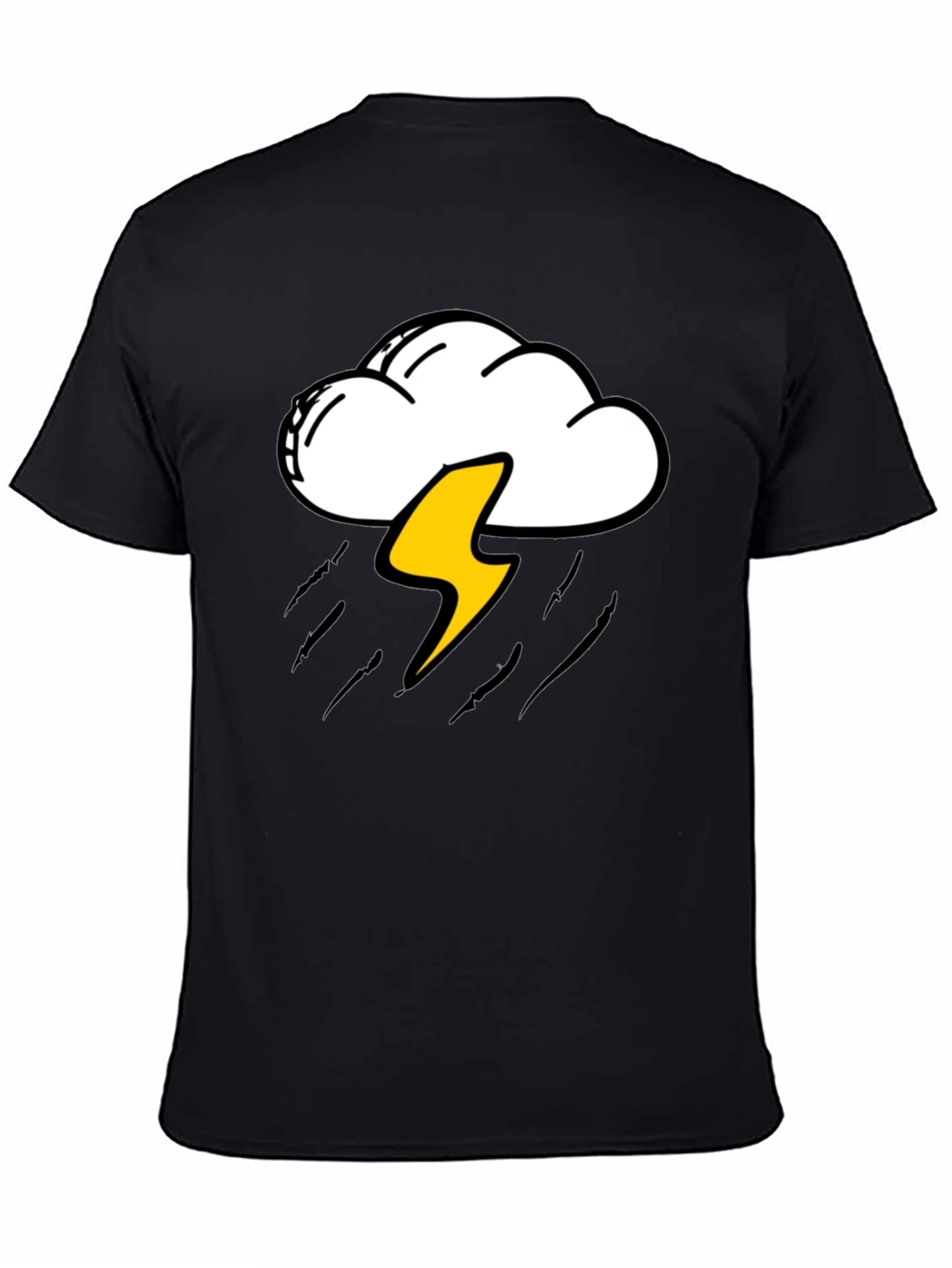Storm Cloud & Lightning Bolt Graphic T-Shirt