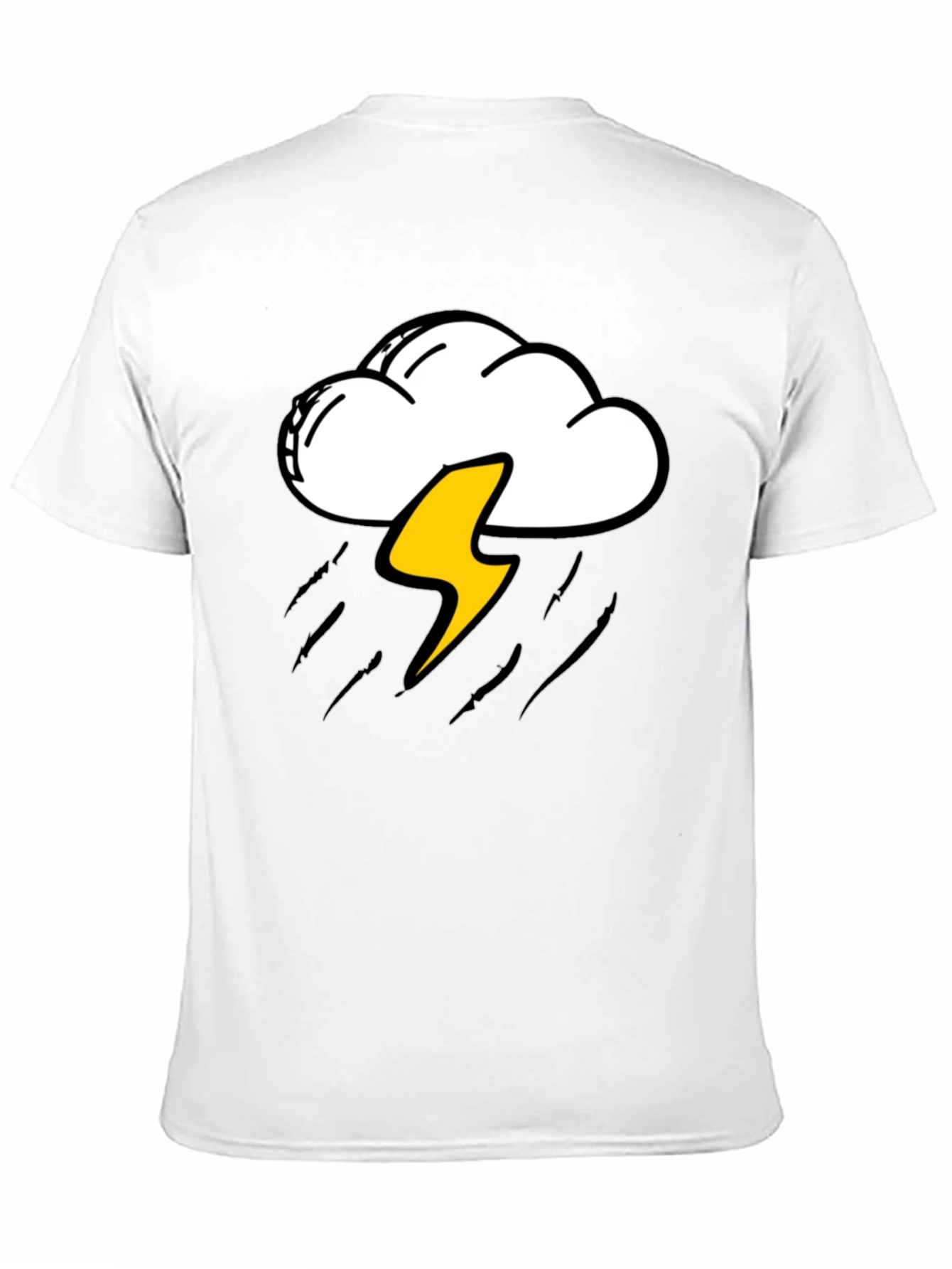 Storm Cloud & Lightning Bolt Graphic T-Shirt