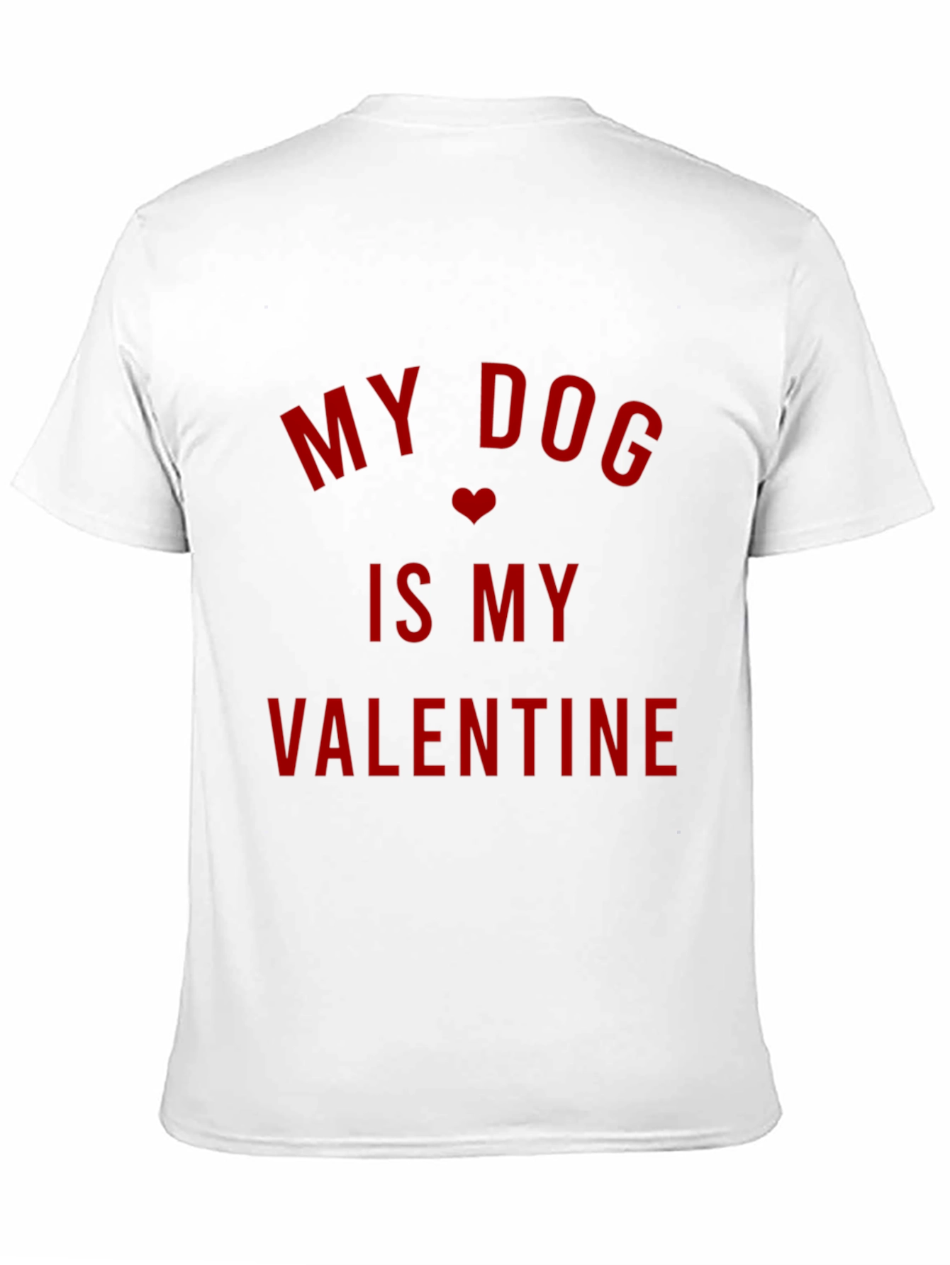My Dog Is My Valentine - Mens Black T-Shirt
