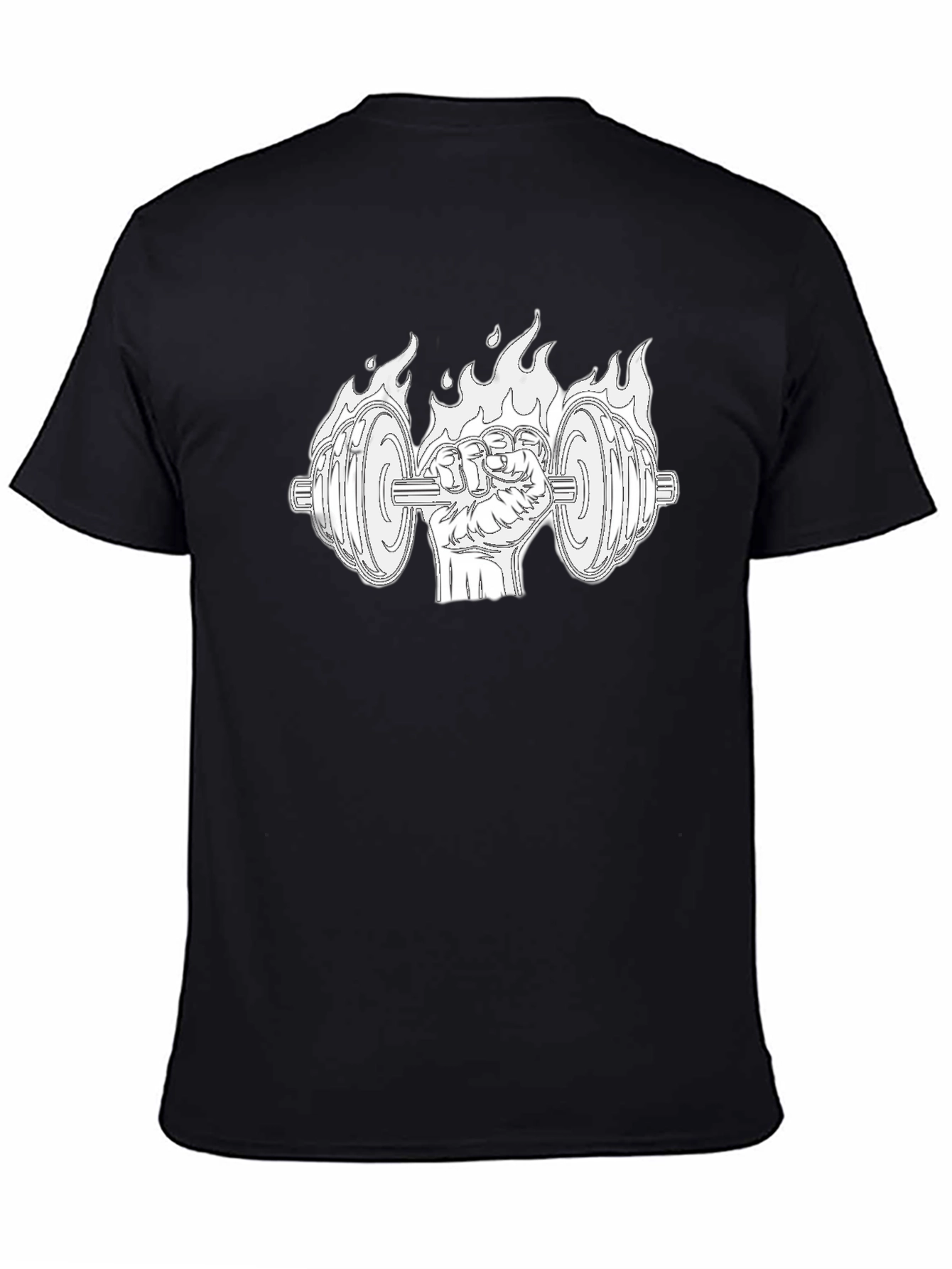Fiery Fist Weightlifting Black T-Shirt