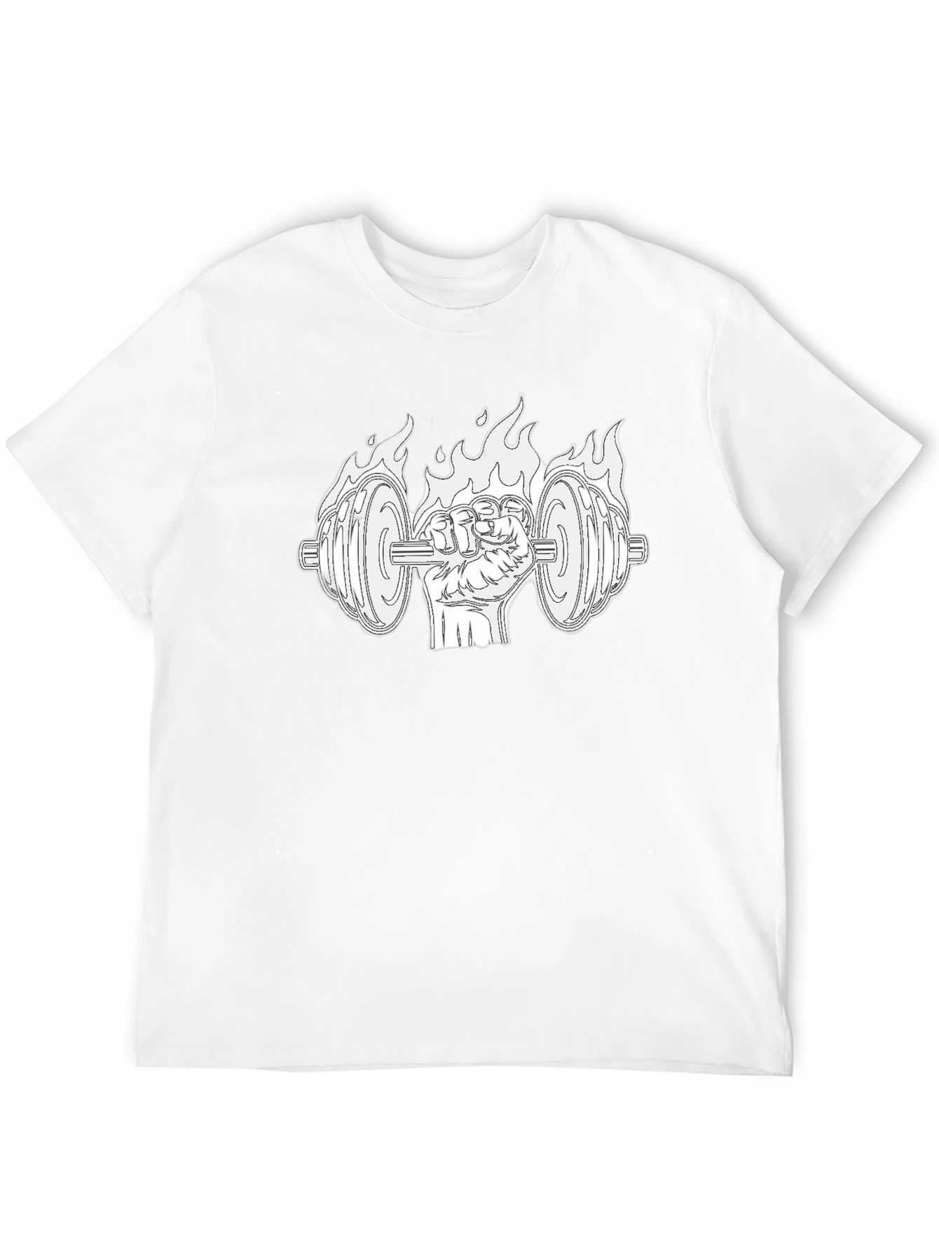 Fiery Fist Weightlifting Black T-Shirt