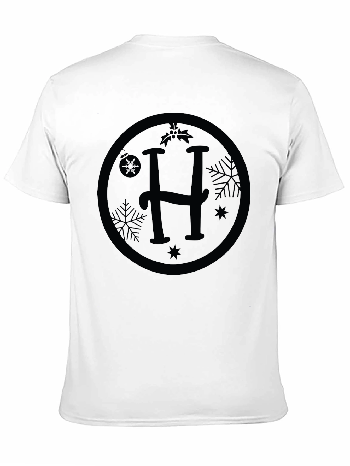 Monogram H Holiday Black T-Shirt