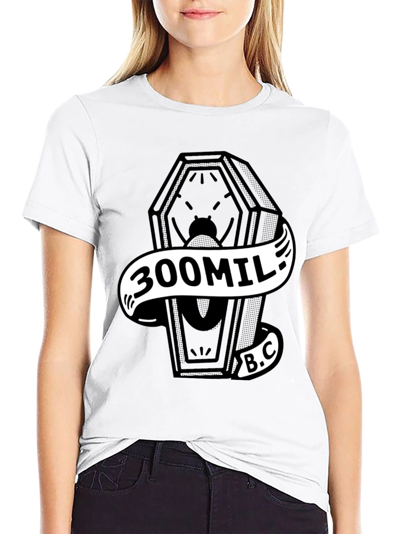 300Mil B.C. Coffin Graphic Black Tee