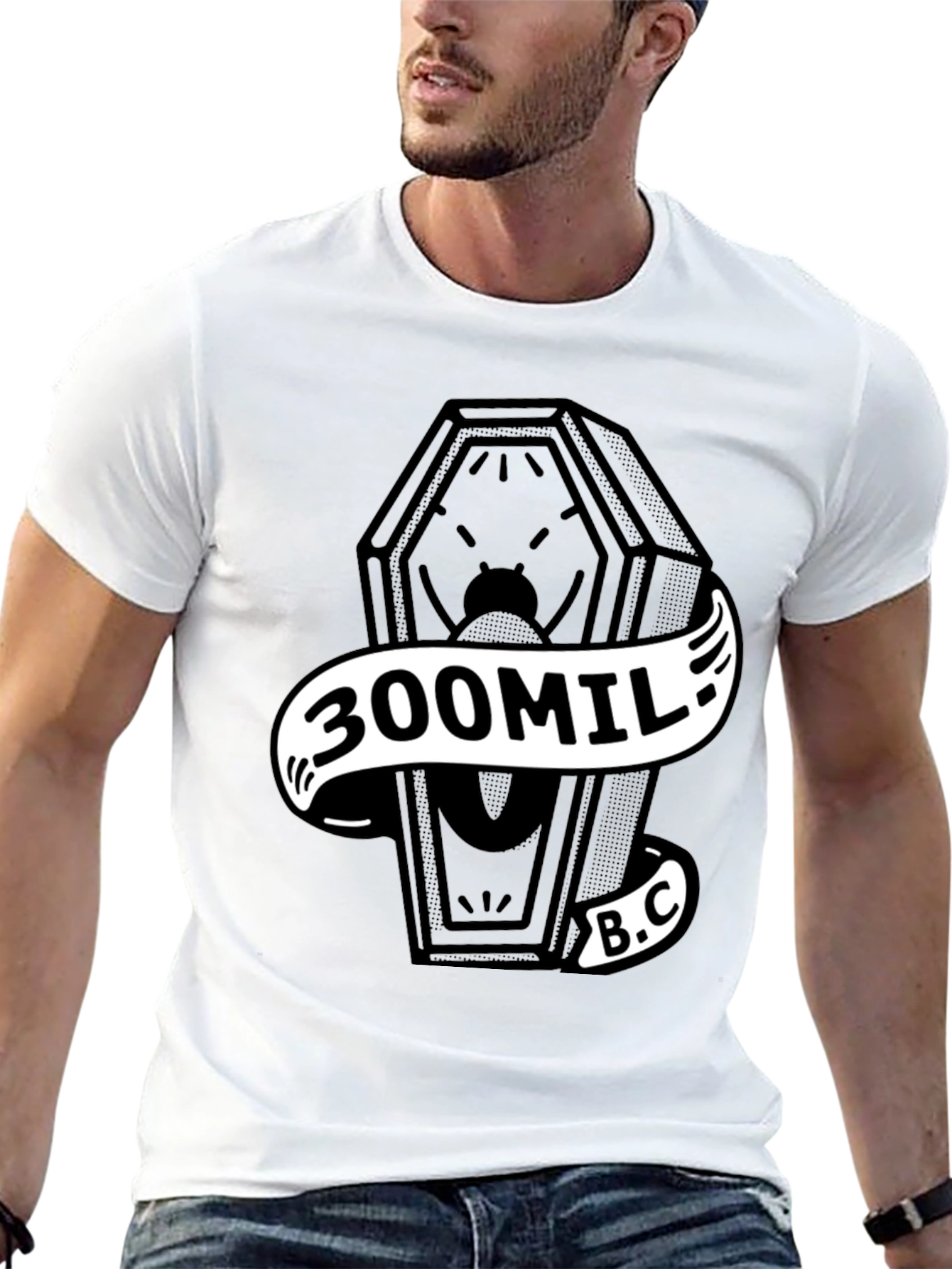 300Mil B.C. Coffin Graphic Black Tee