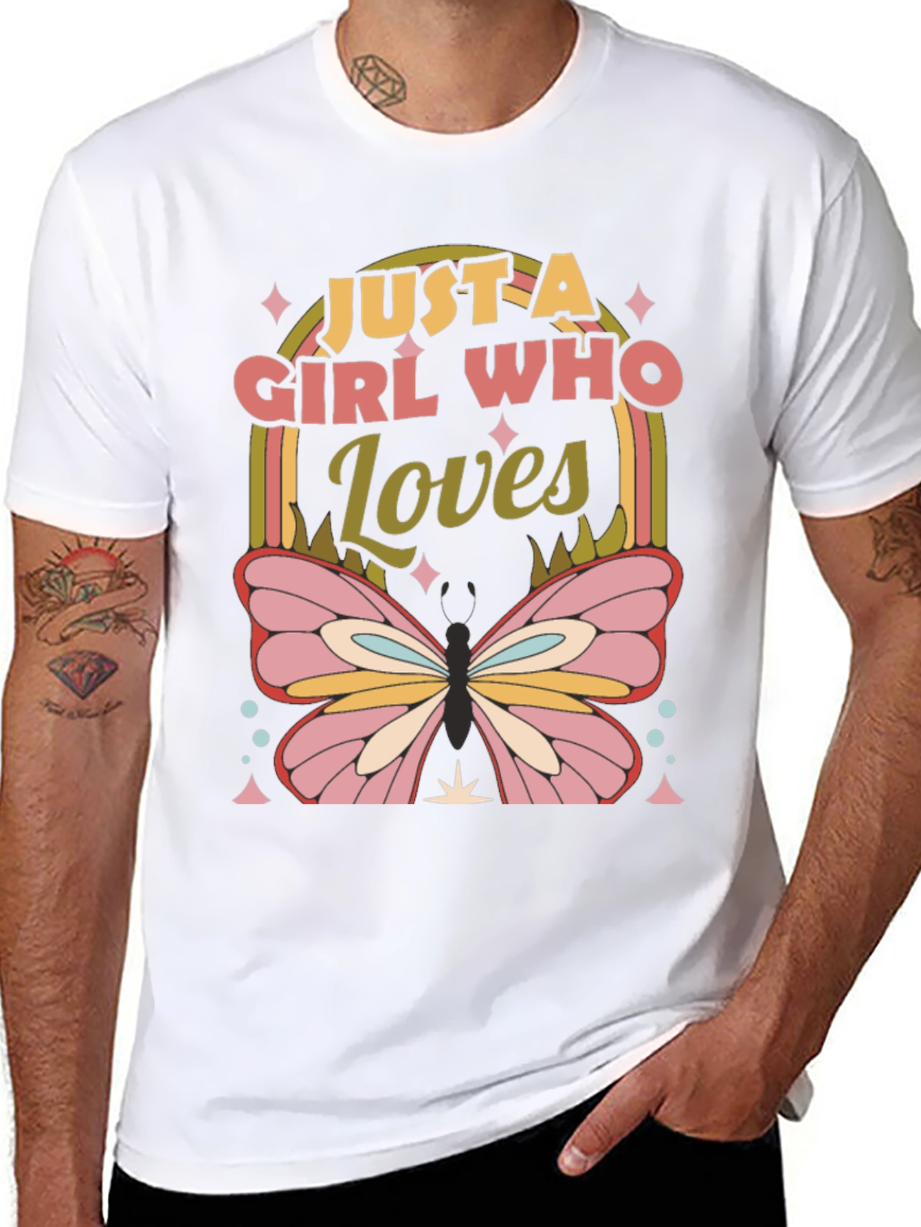 Girl Who Loves Butterflies T-Shirt
