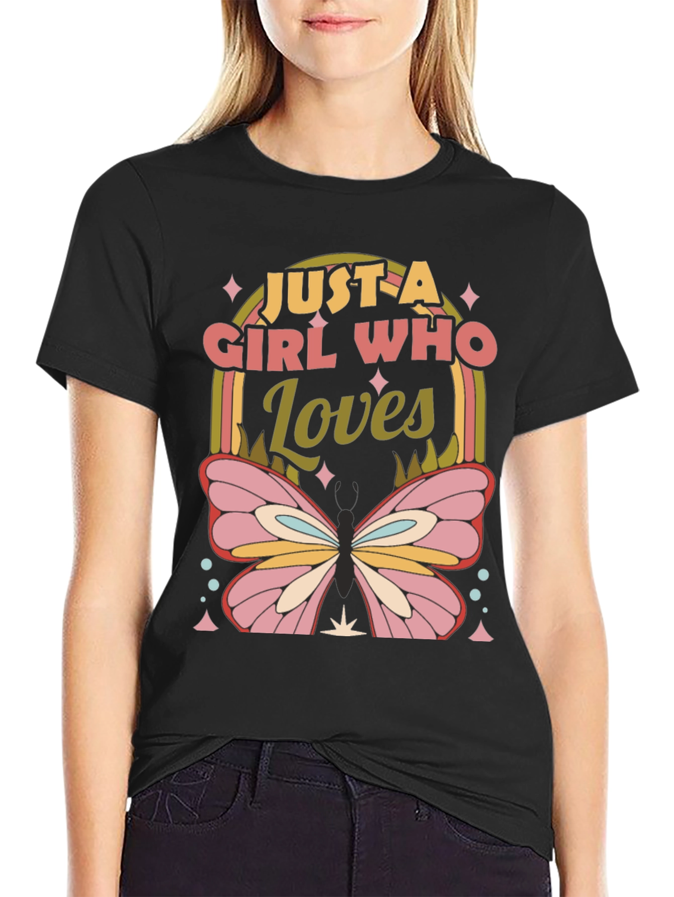 Girl Who Loves Butterflies T-Shirt