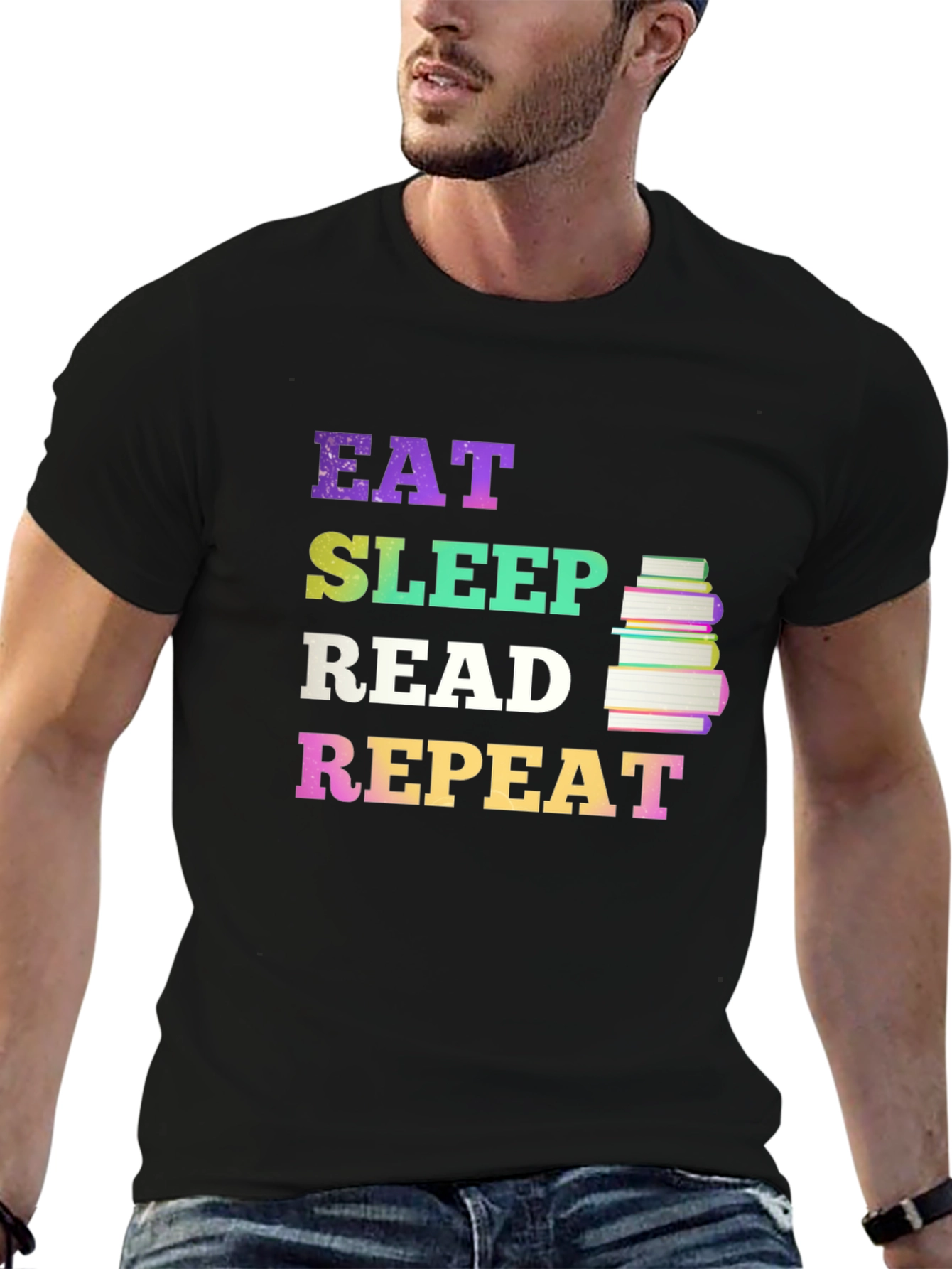 Eat Sleep Read Repeat Graphic Tee