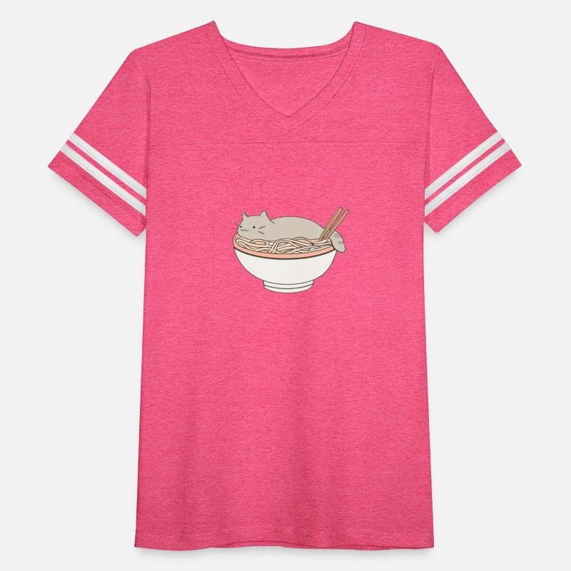 Whimsical Cat Napping in Ramen Bowl