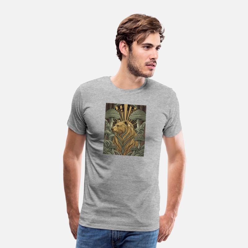Whimsical Forest Bear Art Nouveau