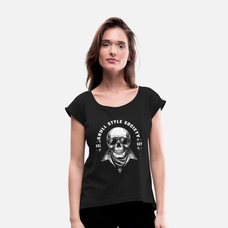white rock star king skull