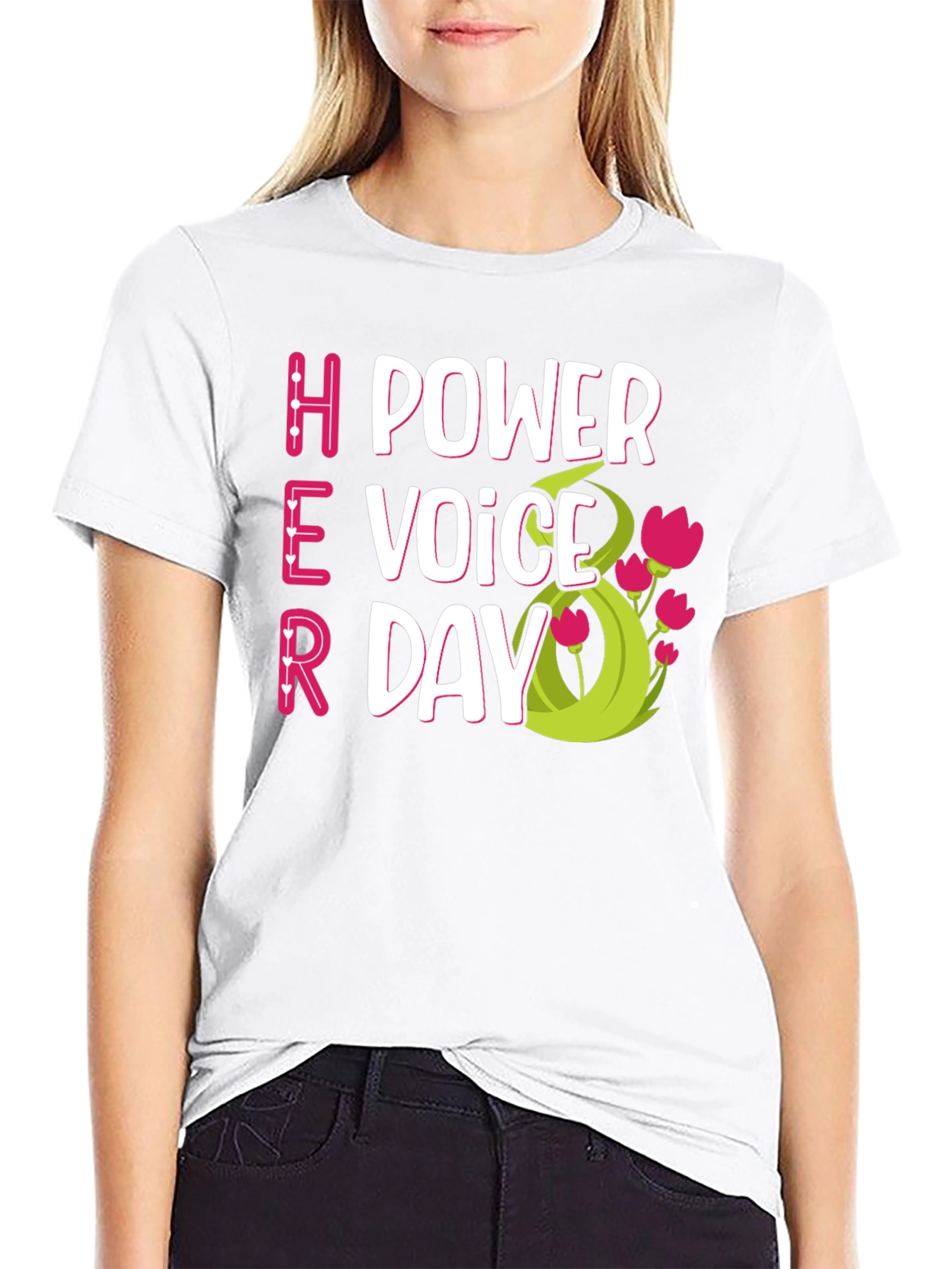 Her Power Voice Day T-Shirt - Celebrate Women