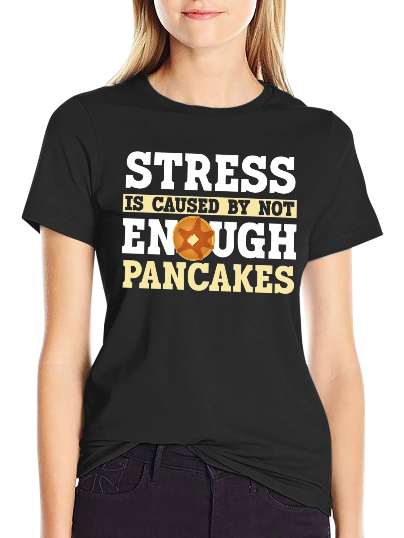 Stress Pancakes Funny Graphic T-Shirt