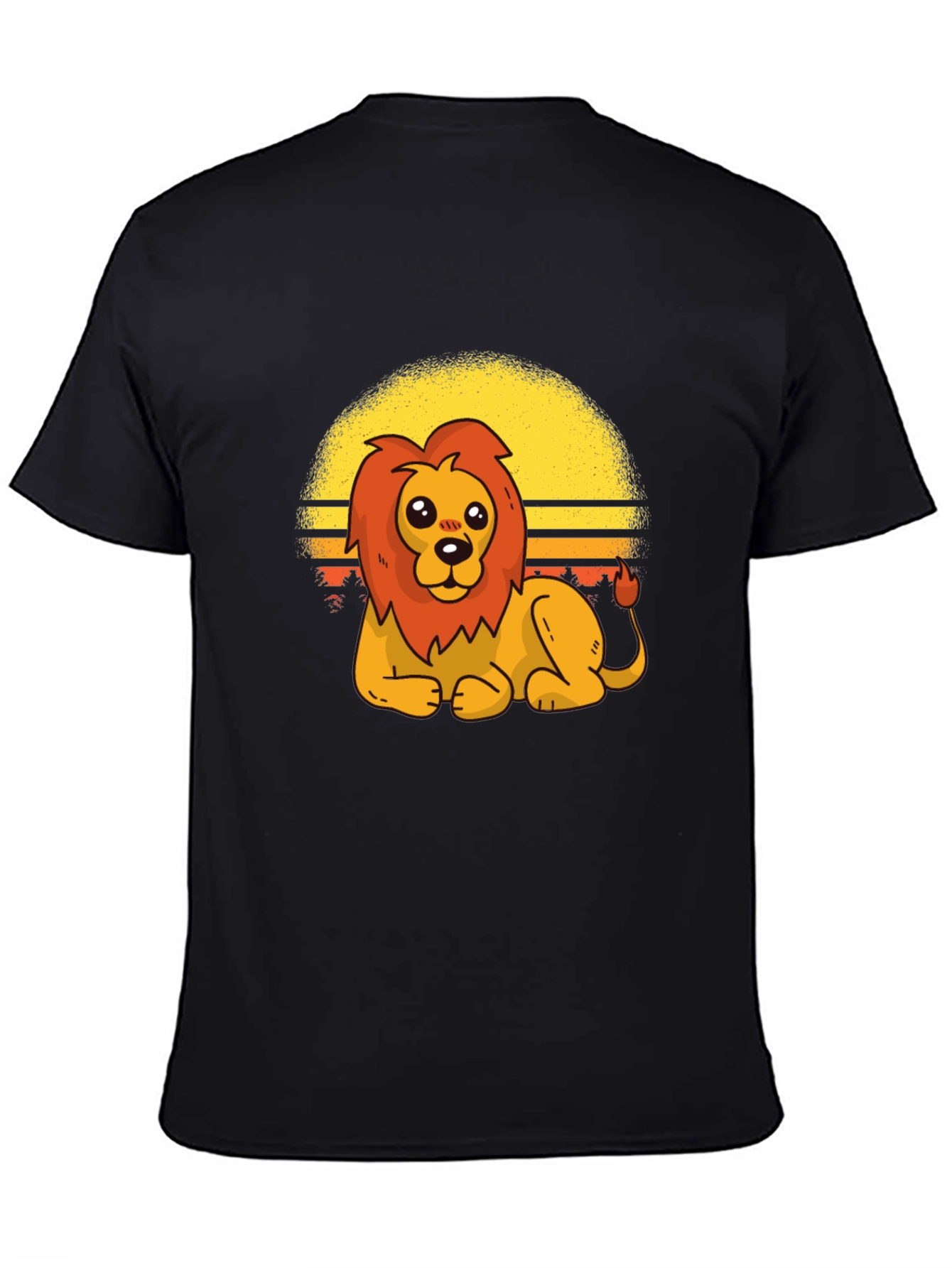 Lion Sunset T-Shirt - Cute Animal Graphic Tee