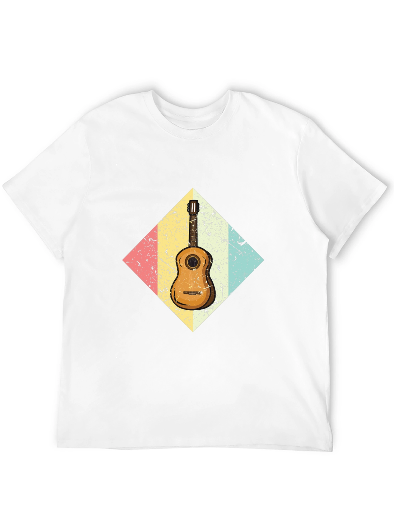Retro Guitar Graphic Tee - Black