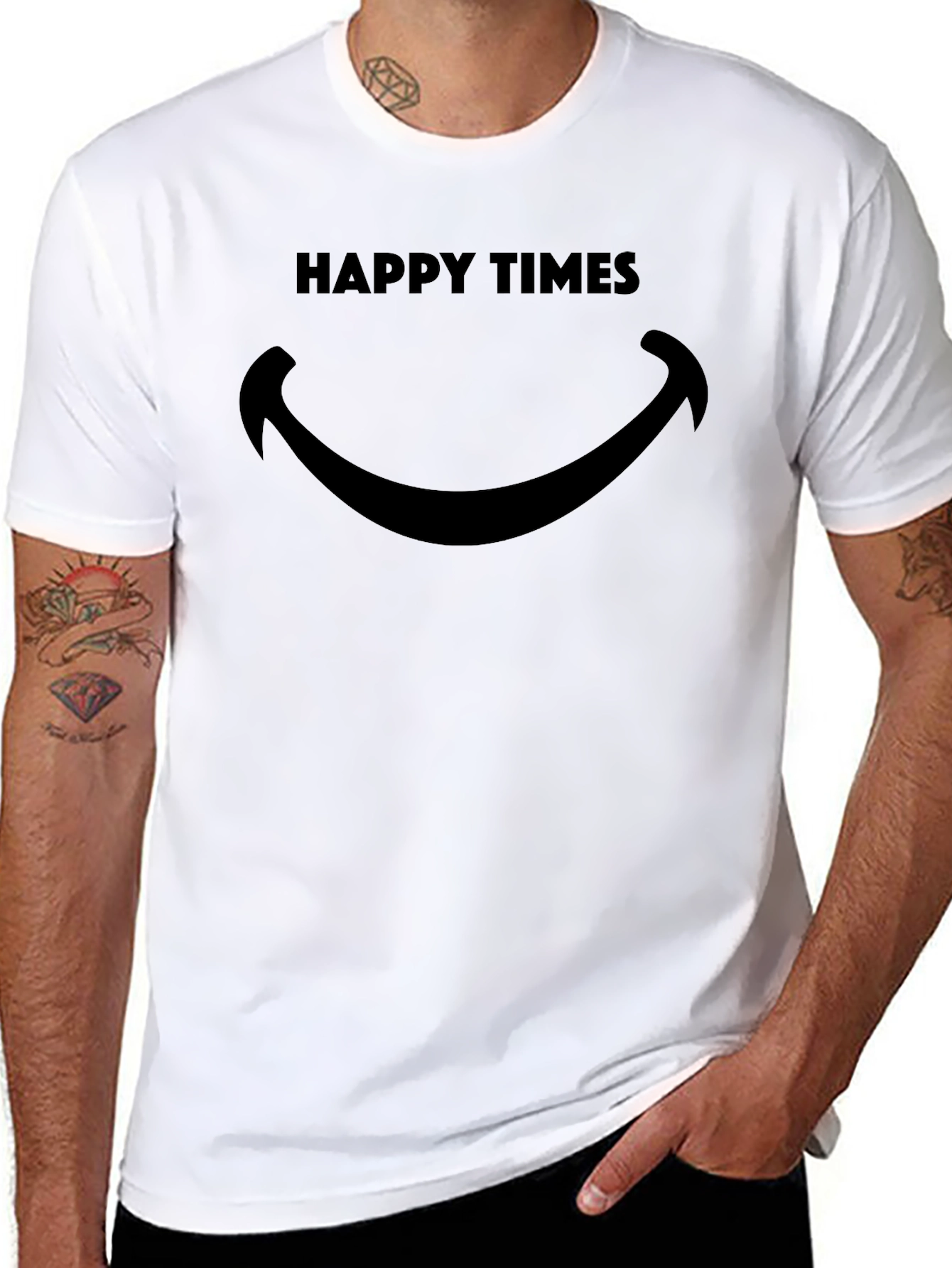 Happy Times Black Graphic Tee