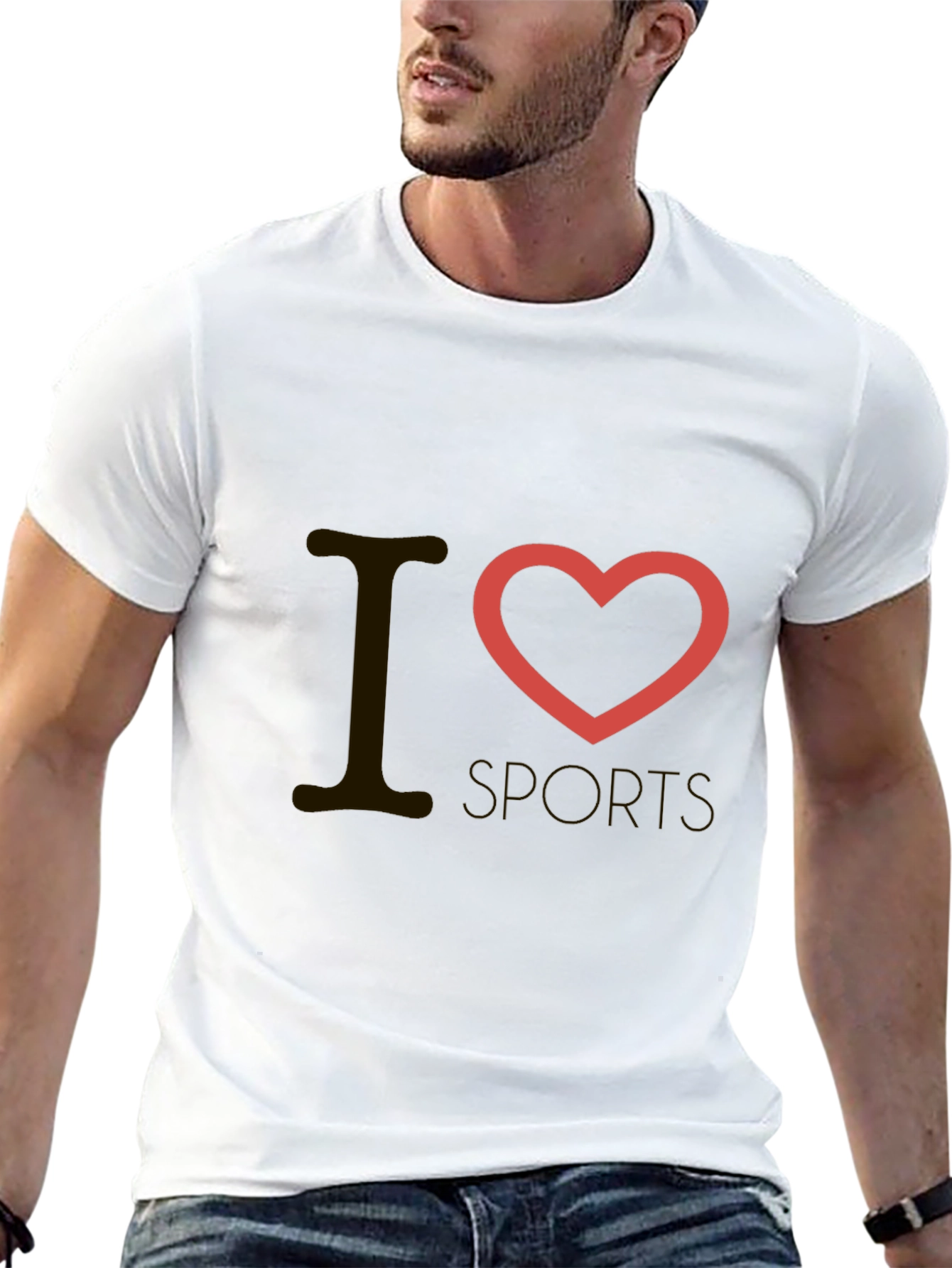 I Heart Sports Black T-Shirt