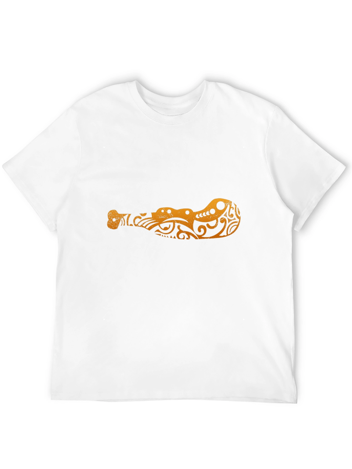 Tribal Alligator Graphic Black T-Shirt