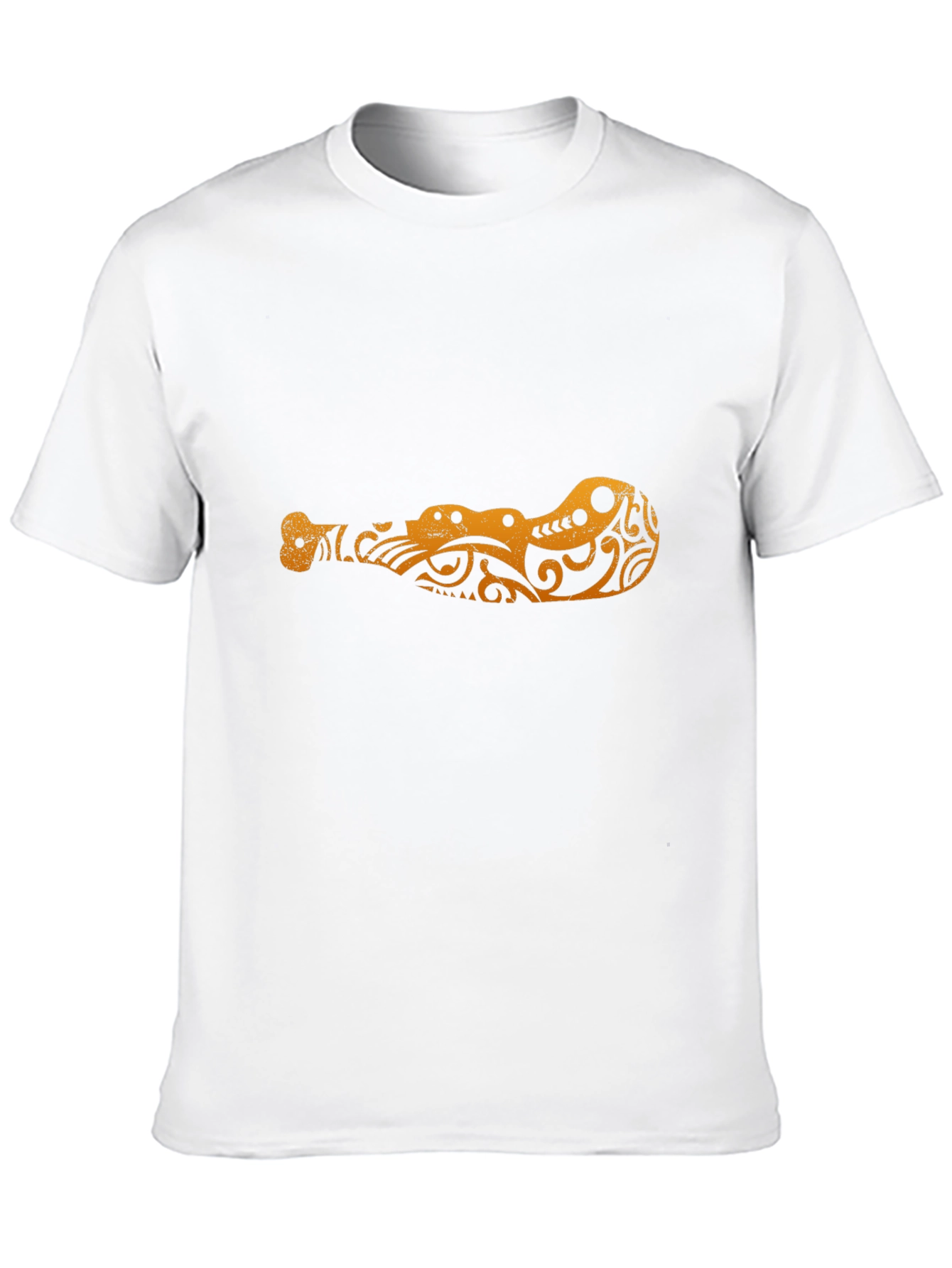 Tribal Alligator Graphic Black T-Shirt