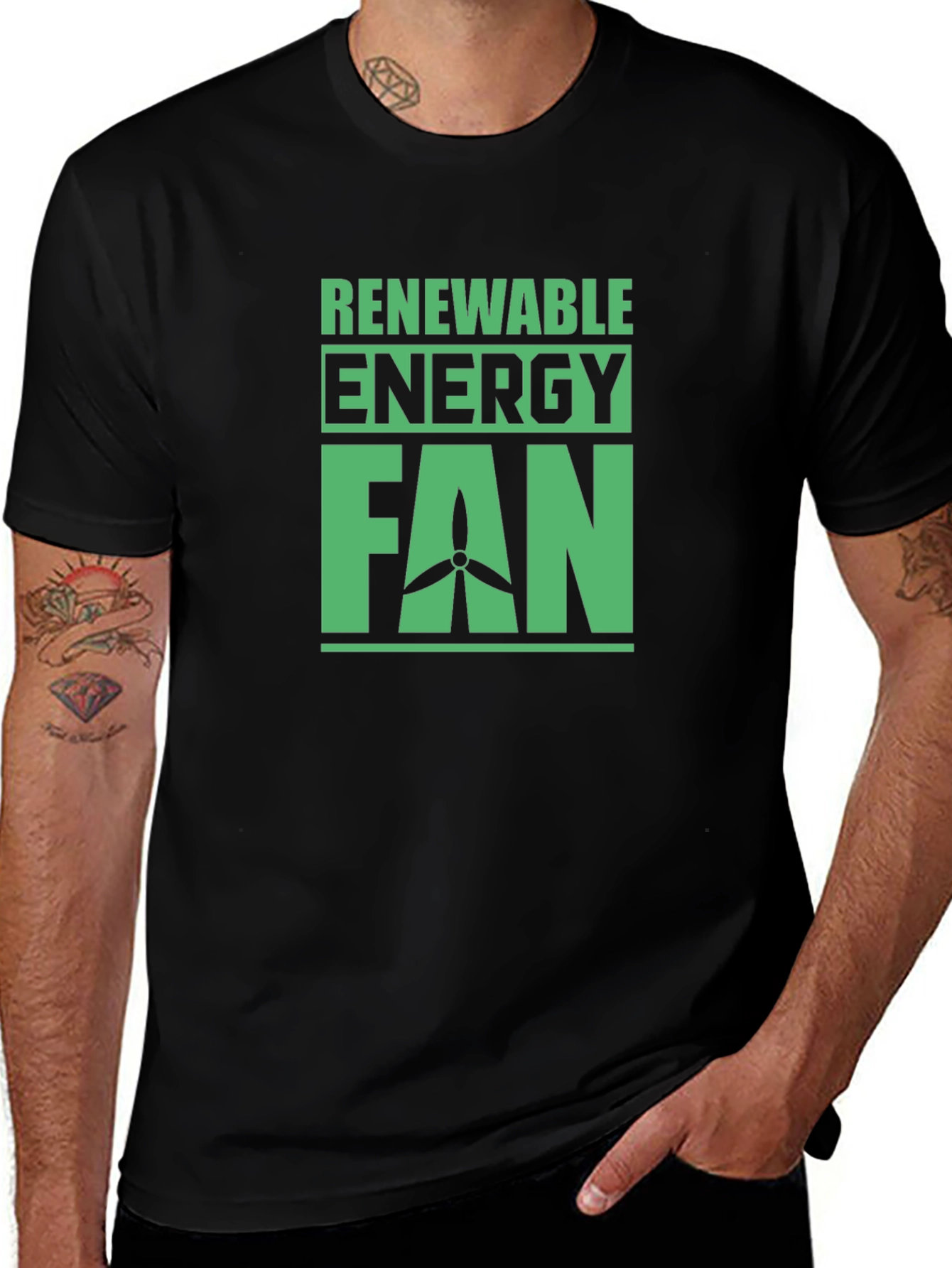 Renewable Energy Fan T-Shirt - Eco-Friendly Design