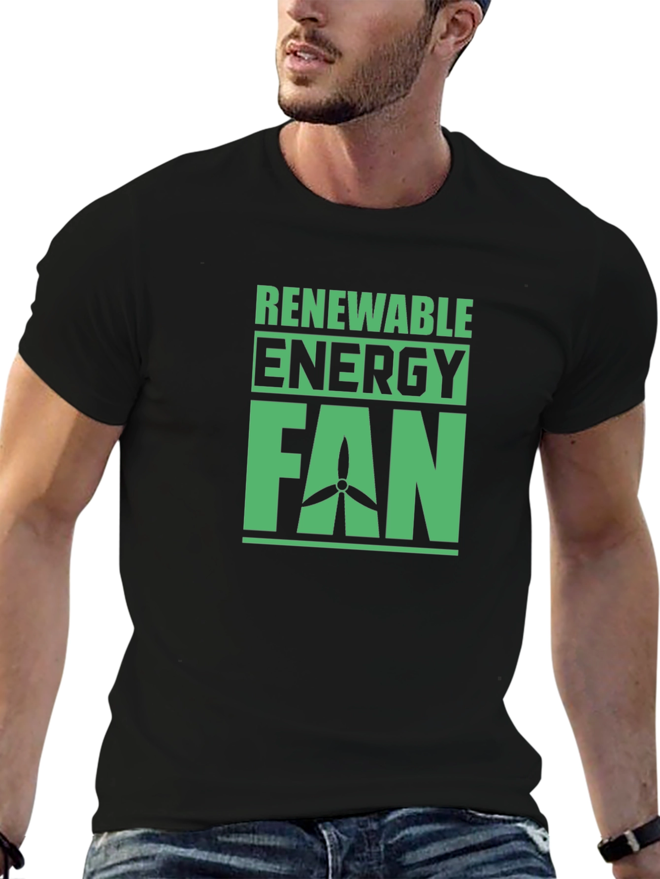 Renewable Energy Fan T-Shirt - Eco-Friendly Design