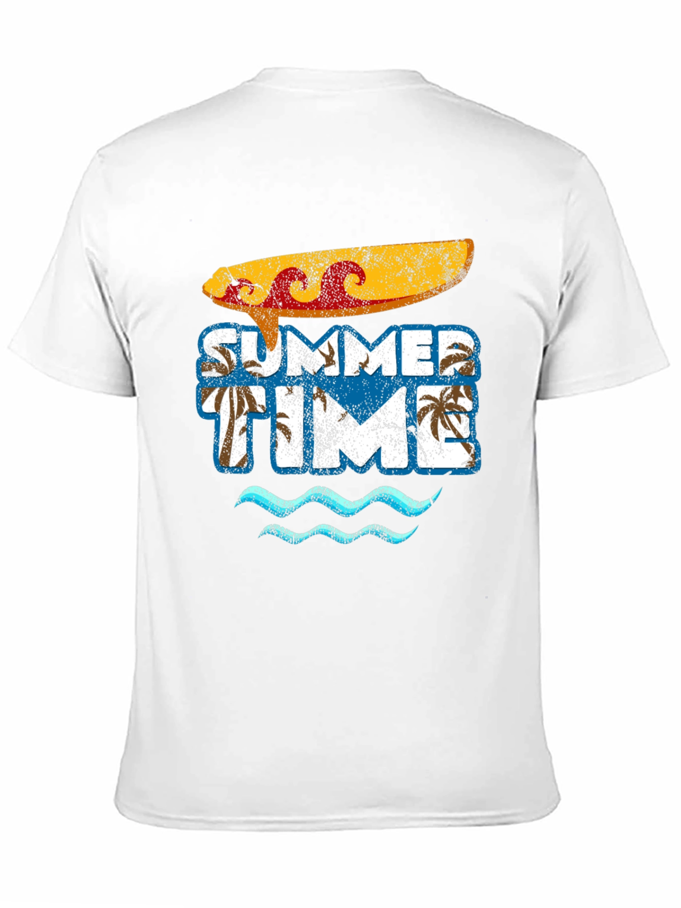 Summer Time Surfboard Graphic Tee - Casual Beach Vibes
