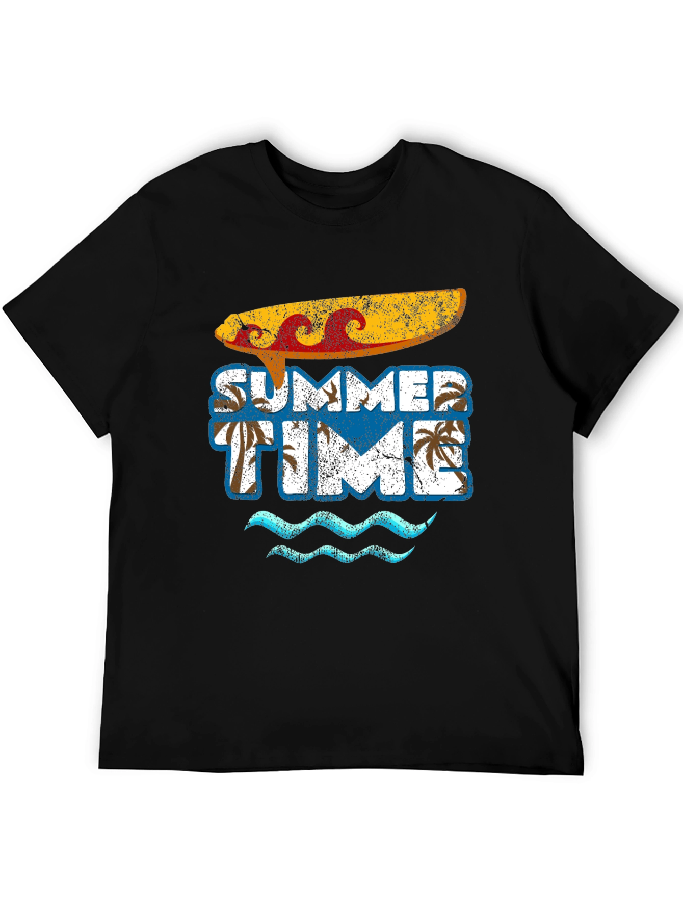 Summer Time Surfboard Graphic Tee - Casual Beach Vibes