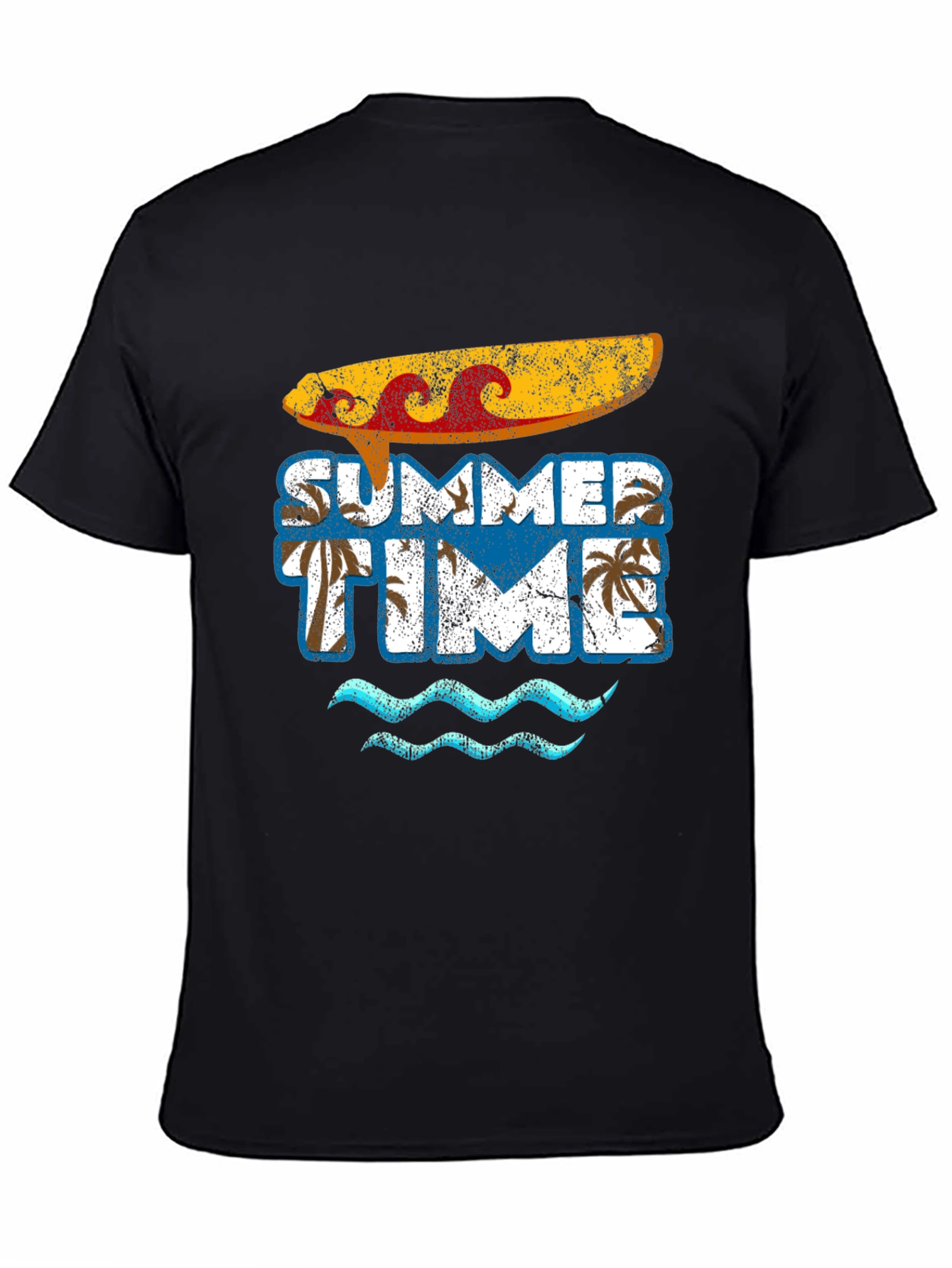 Summer Time Surfboard Graphic Tee - Casual Beach Vibes