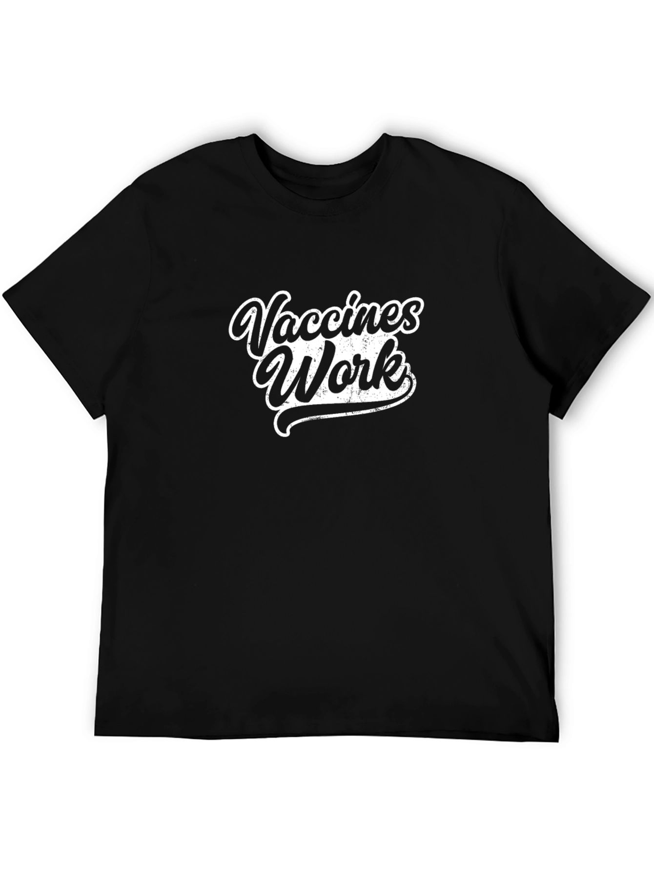 Vaccines Work Black T-Shirt - Pro Science Tee