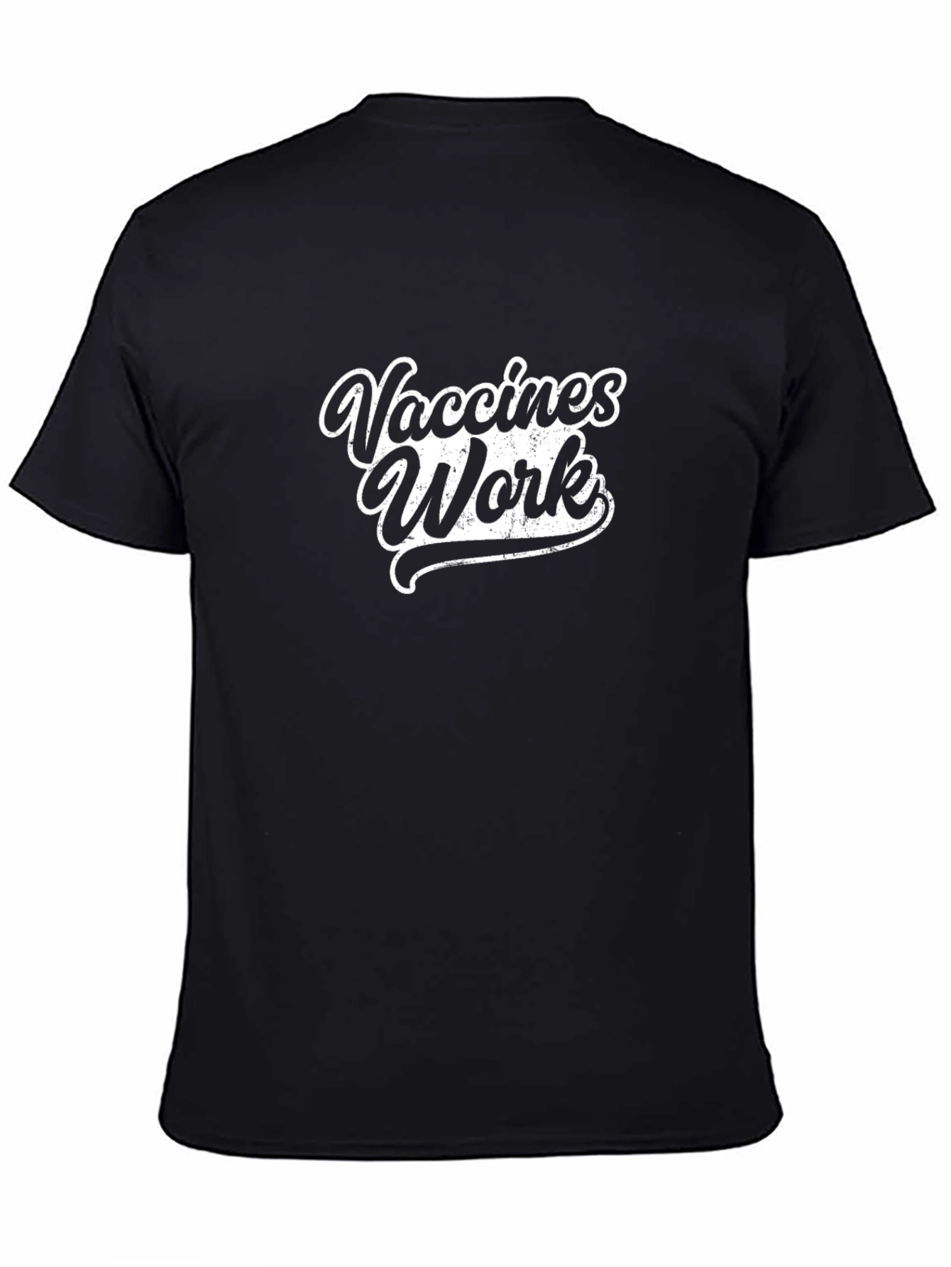 Vaccines Work Black T-Shirt - Pro Science Tee