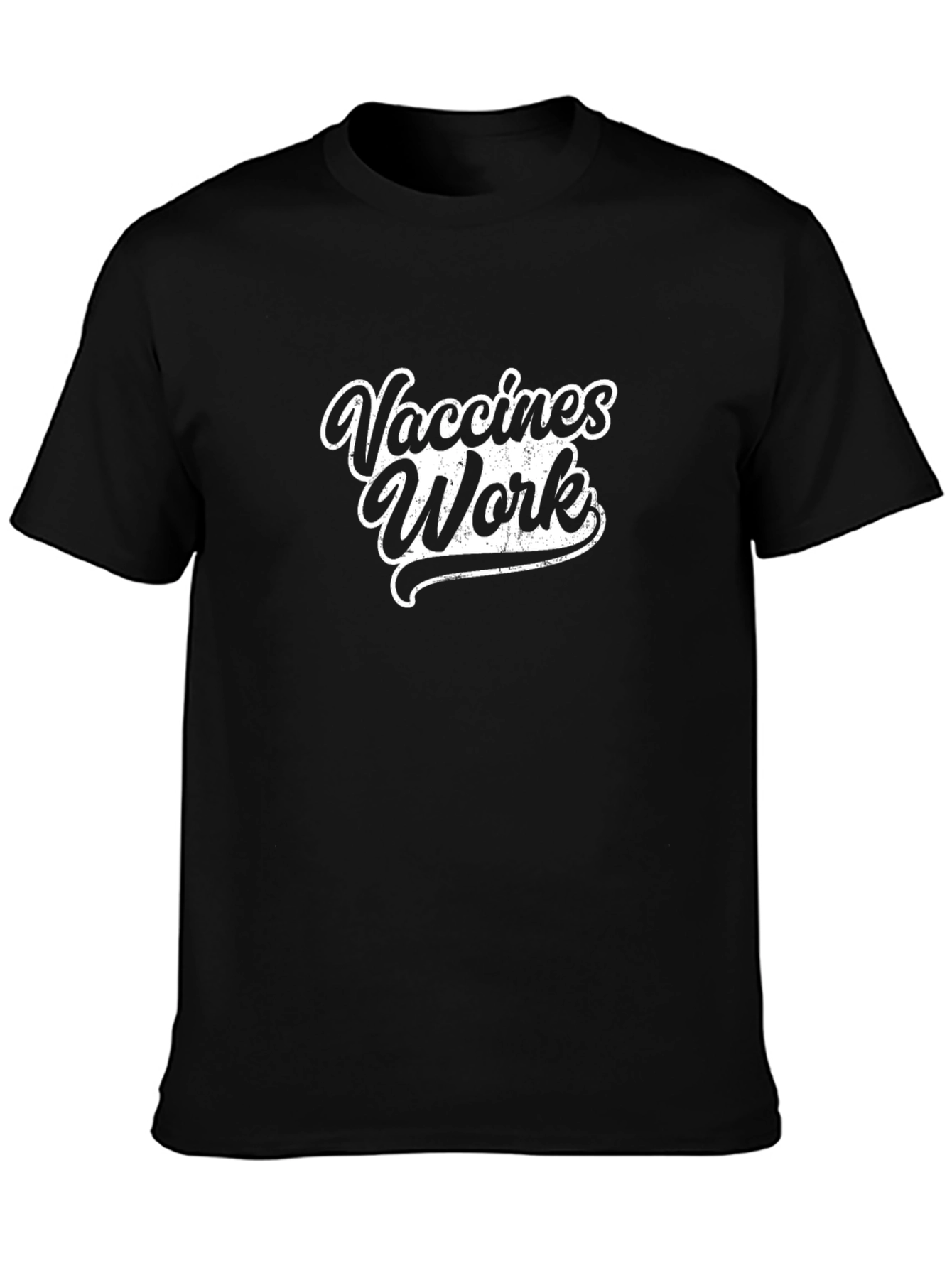 Vaccines Work Black T-Shirt - Pro Science Tee