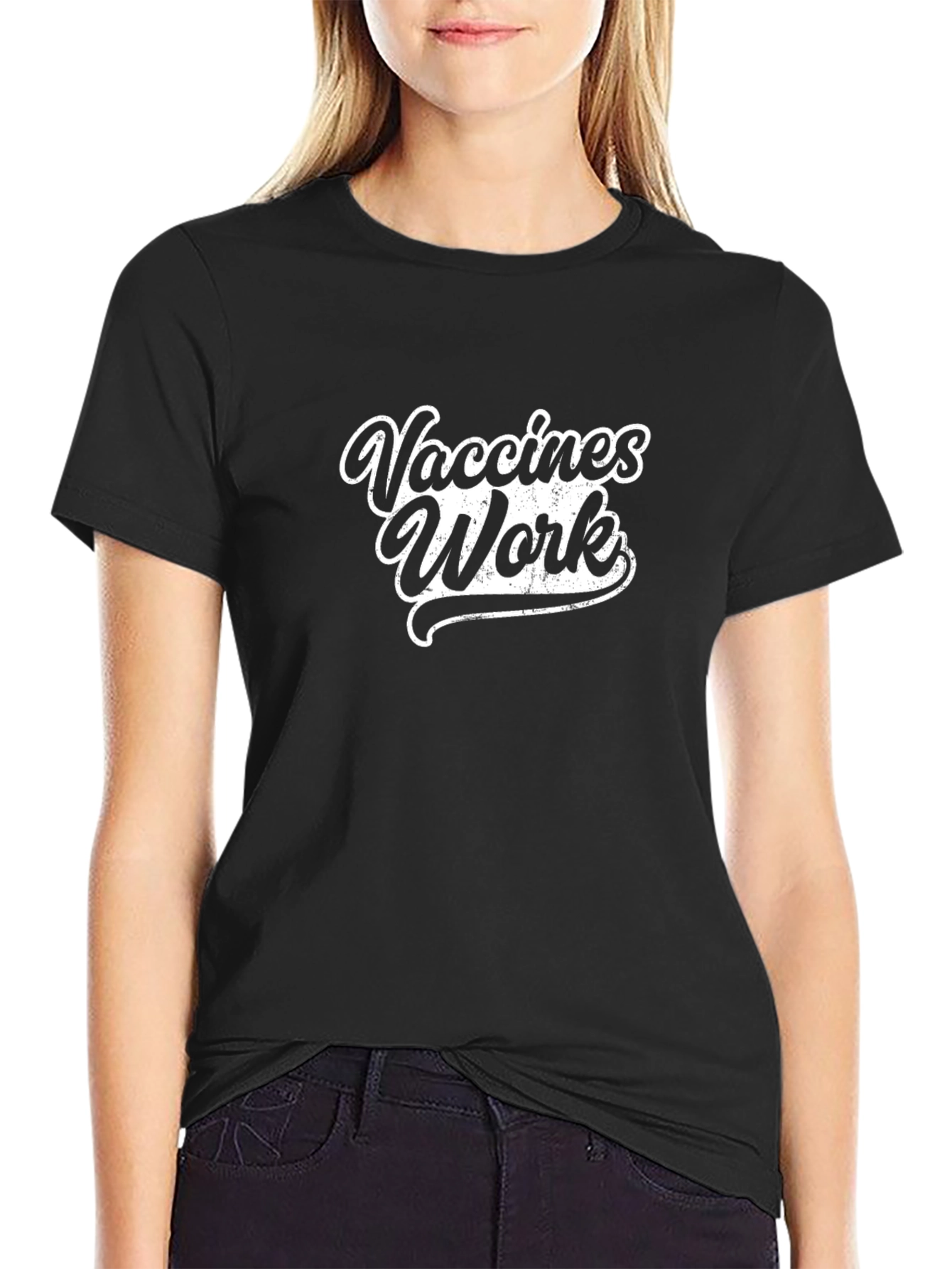 Vaccines Work Black T-Shirt - Pro Science Tee