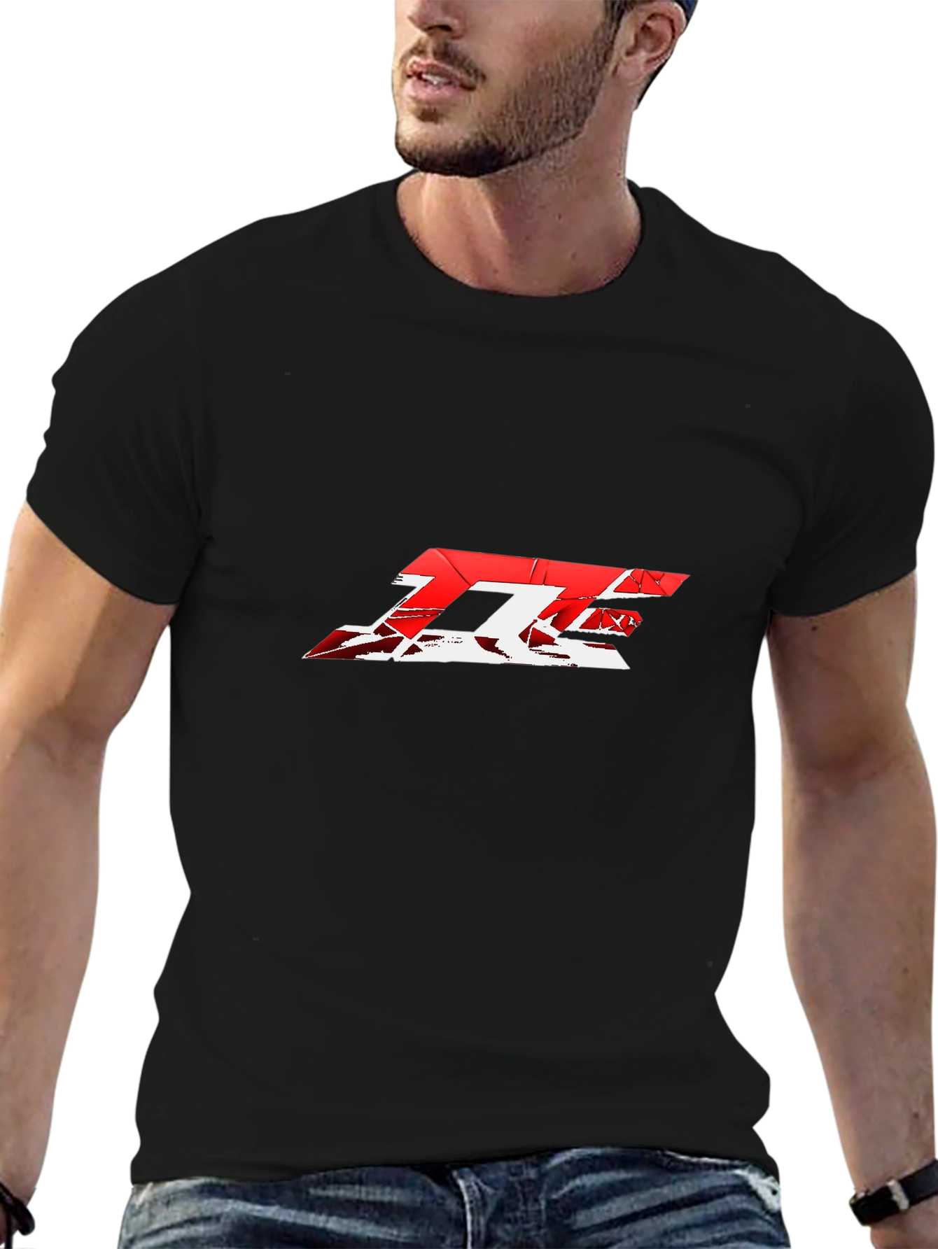 Red and White Graphic Tee