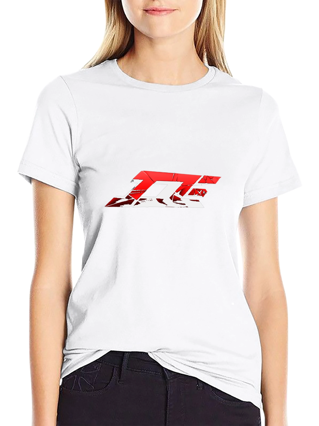 Red and White Graphic Tee