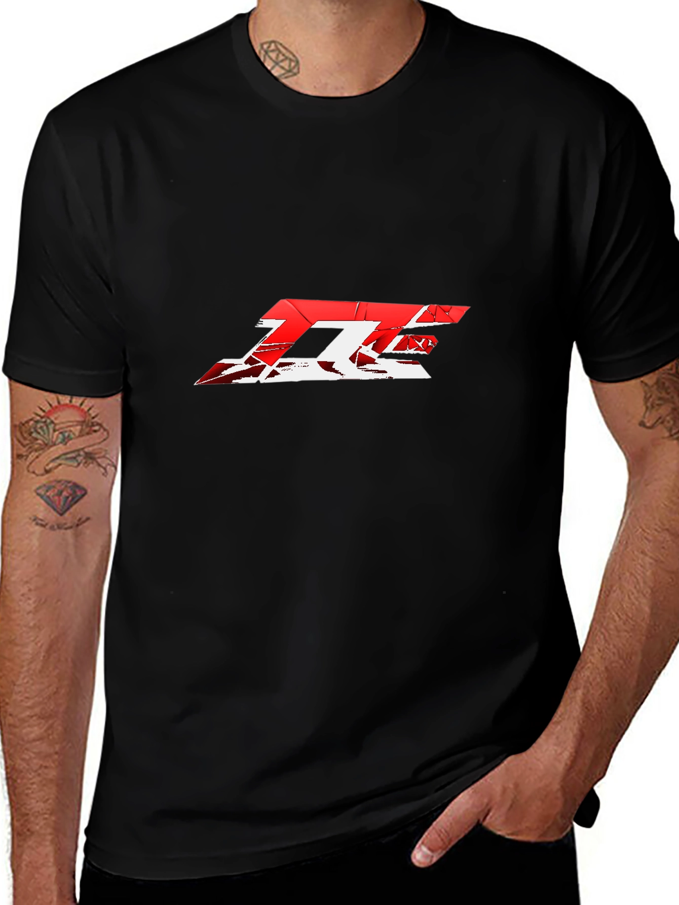 Red and White Graphic Tee