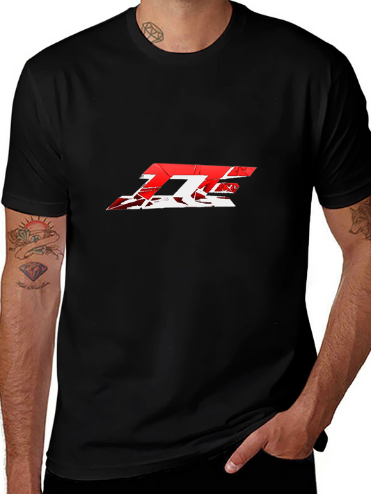 Red and White Graphic Tee