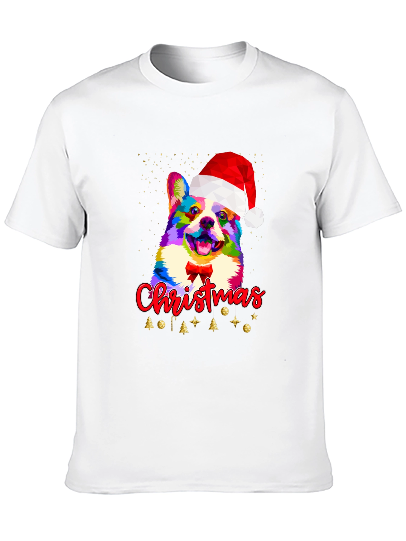 Christmas Corgi Dog Santa Hat T-Shirt
