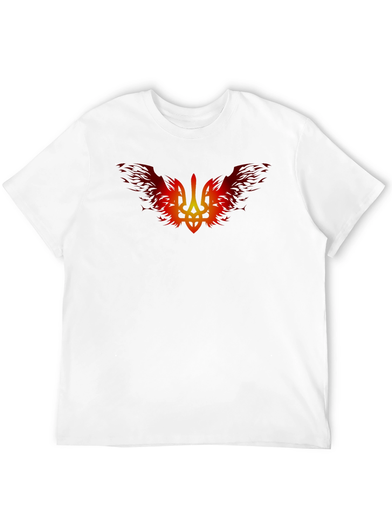 Fiery Ukrainian Trident Black T-Shirt