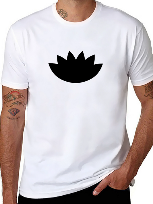 Lotus Graphic Black T-Shirt - Stylish Casual Wear