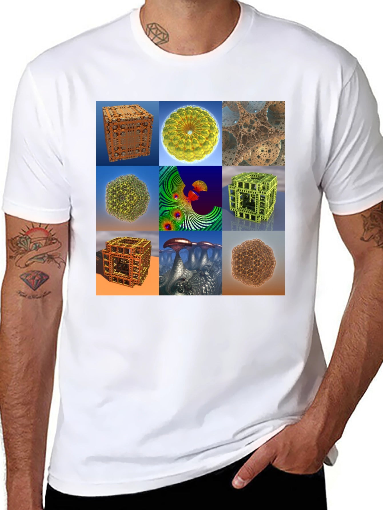 Fractal Art Print Tee - Unique Design T-Shirt